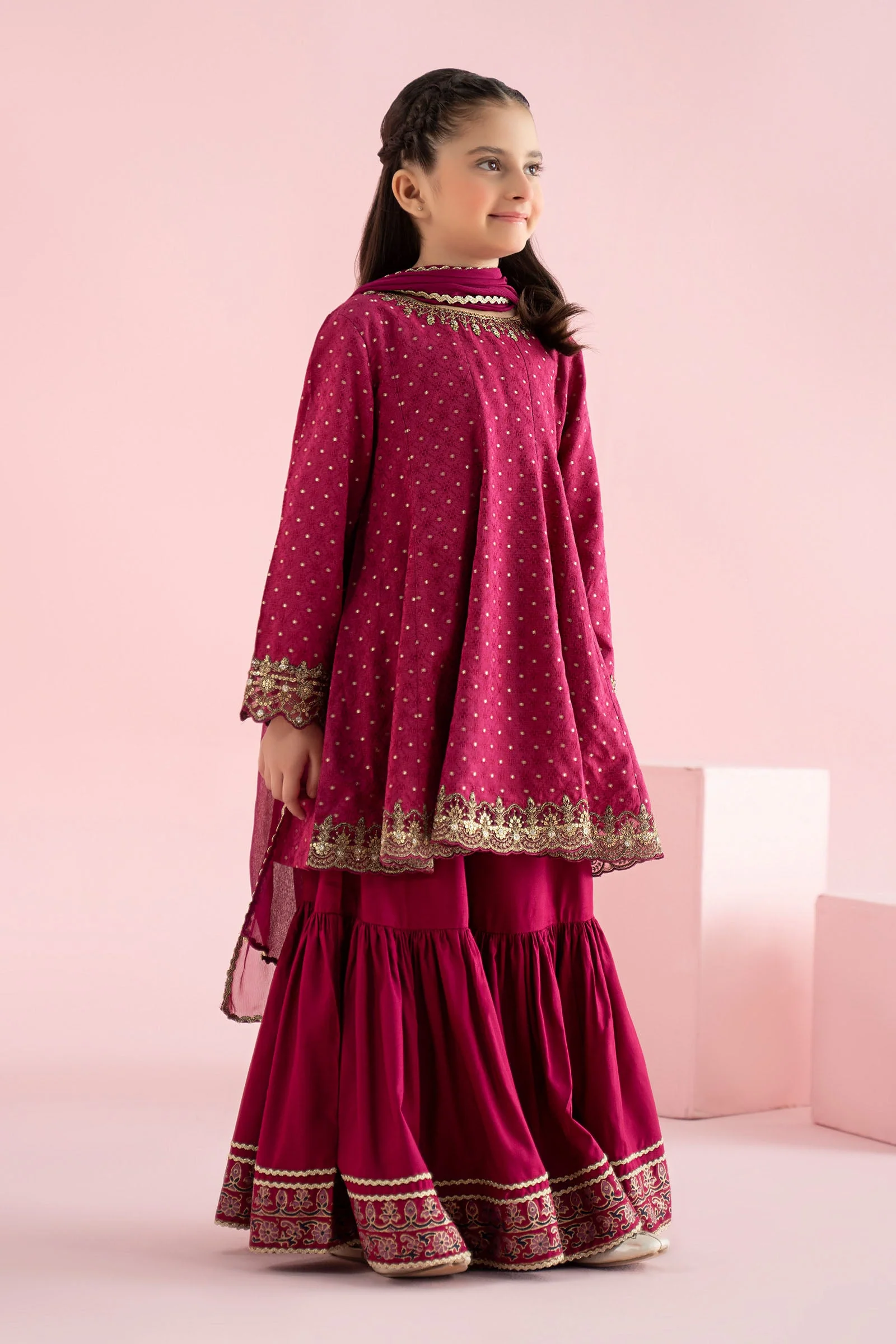 3 Piece Embroidered Filament Viscose Suit - Image 6