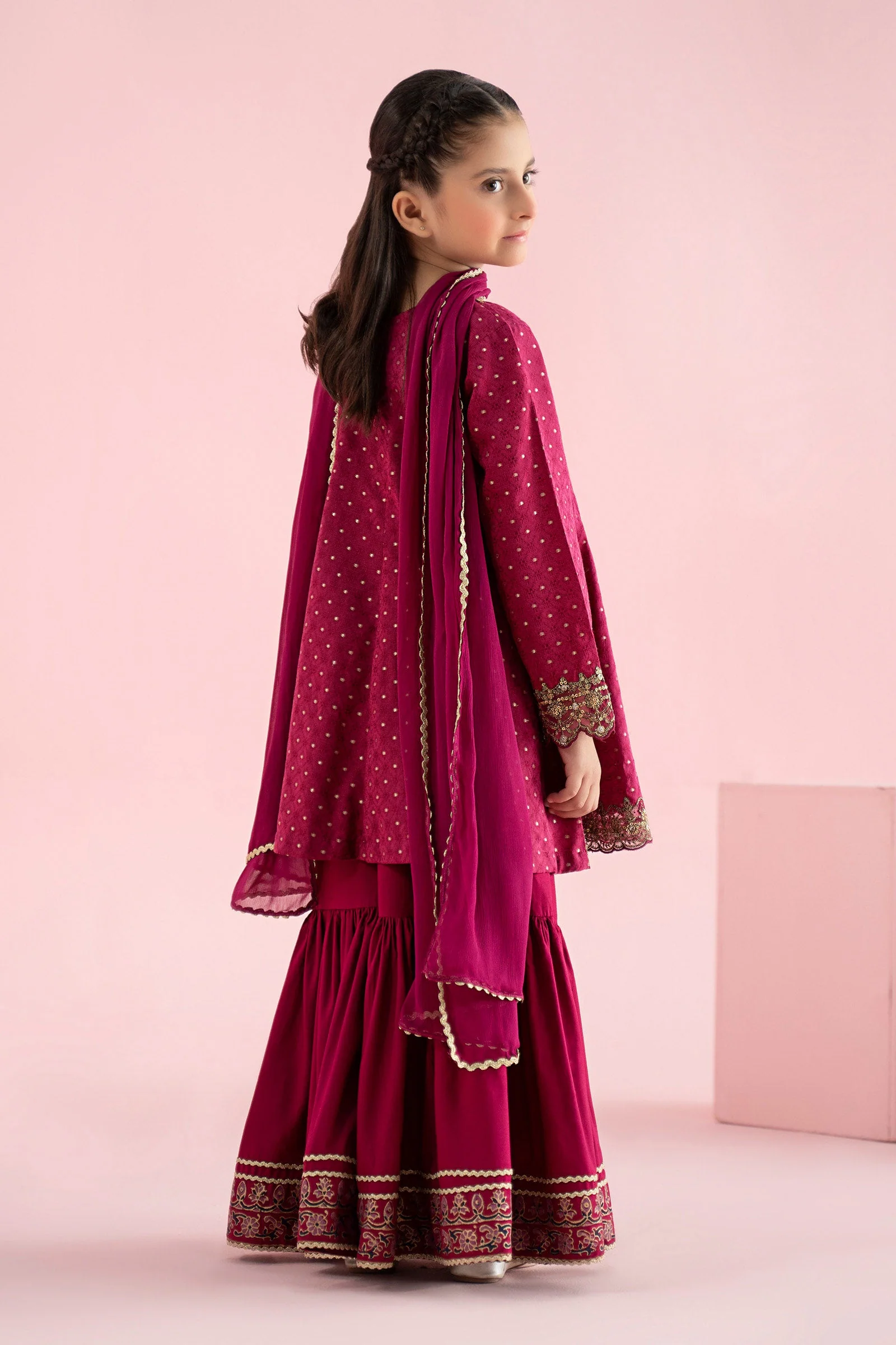 3 Piece Embroidered Filament Viscose Suit - Image 8