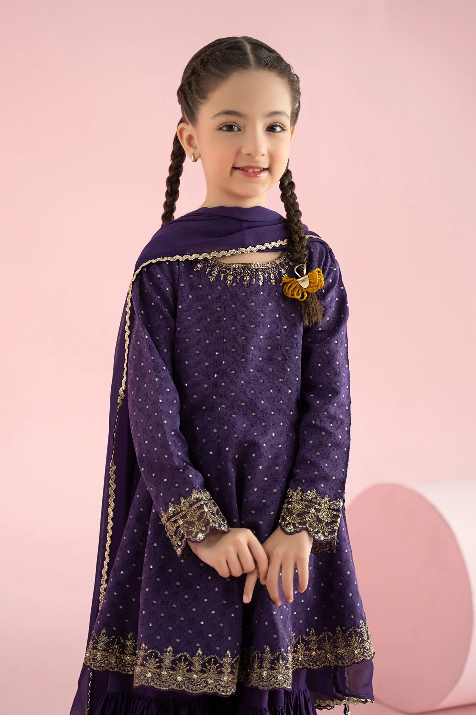 3 Piece Embroidered Filament Viscose Suit - Image 2