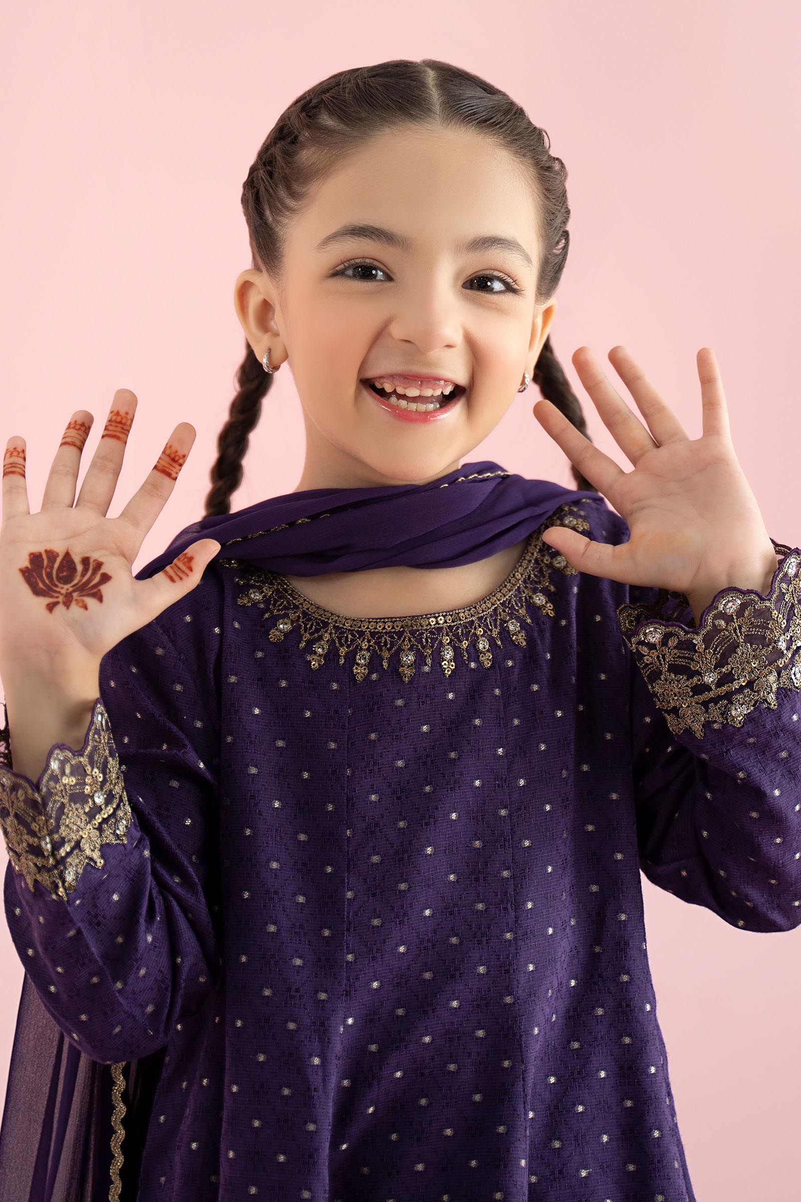 3 Piece Embroidered Filament Viscose Suit - Image 4