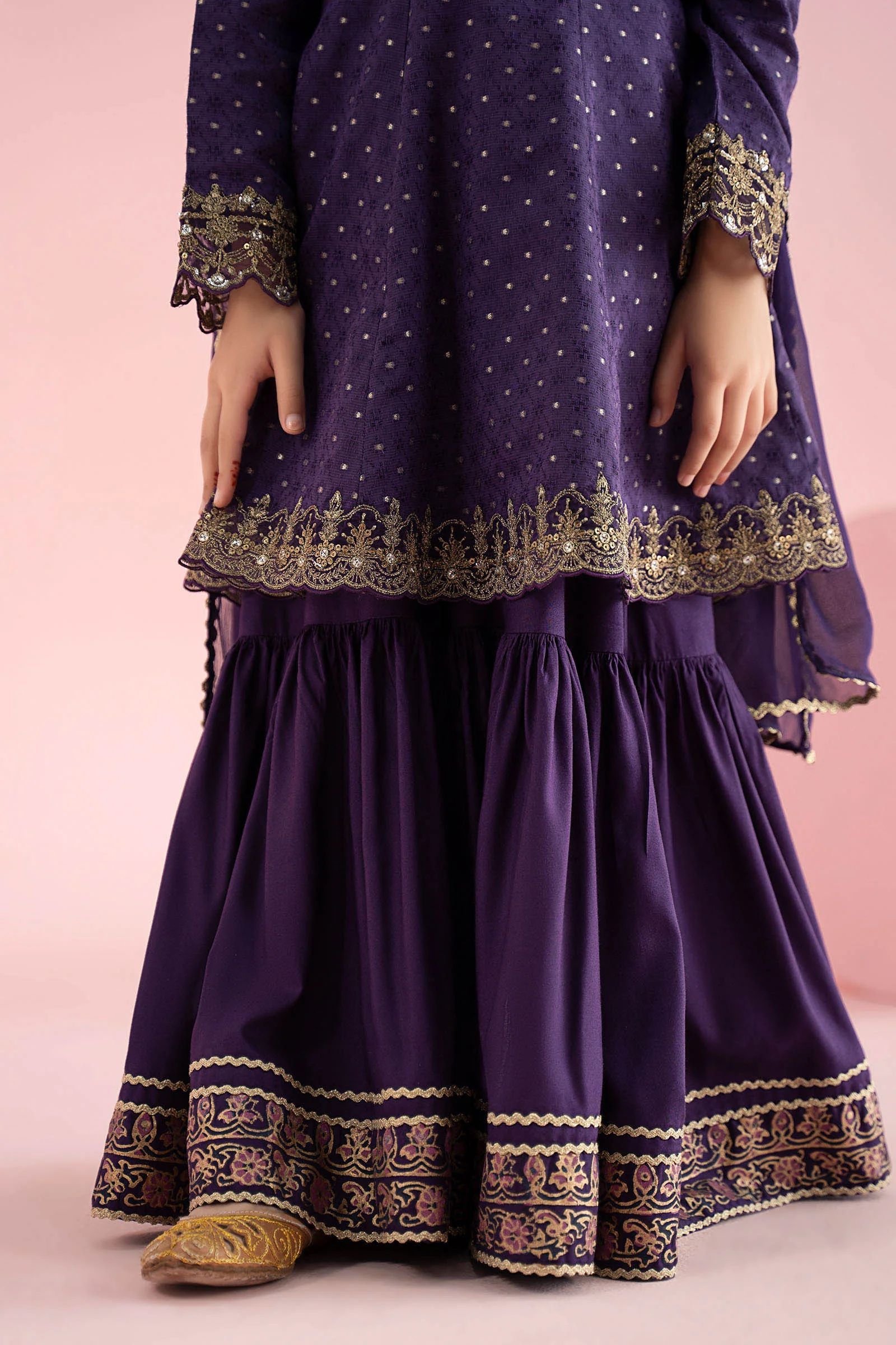3 Piece Embroidered Filament Viscose Suit - Image 5