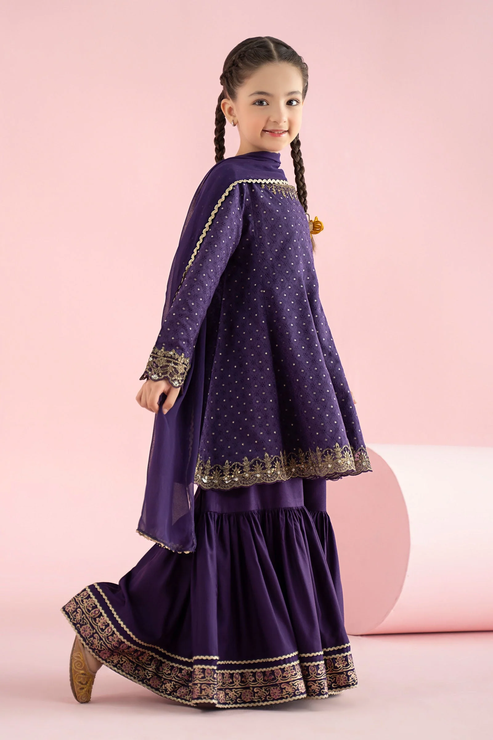 3 Piece Embroidered Filament Viscose Suit - Image 7