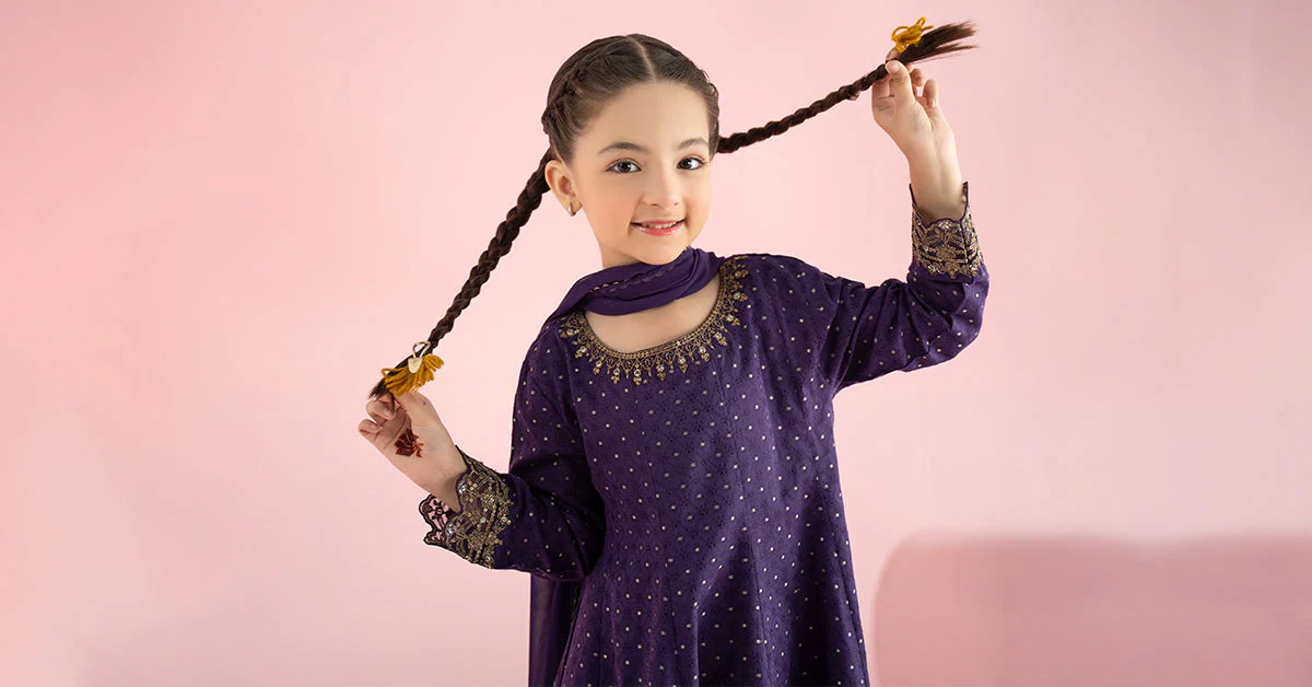 3 Piece Embroidered Filament Viscose Suit - Image 9