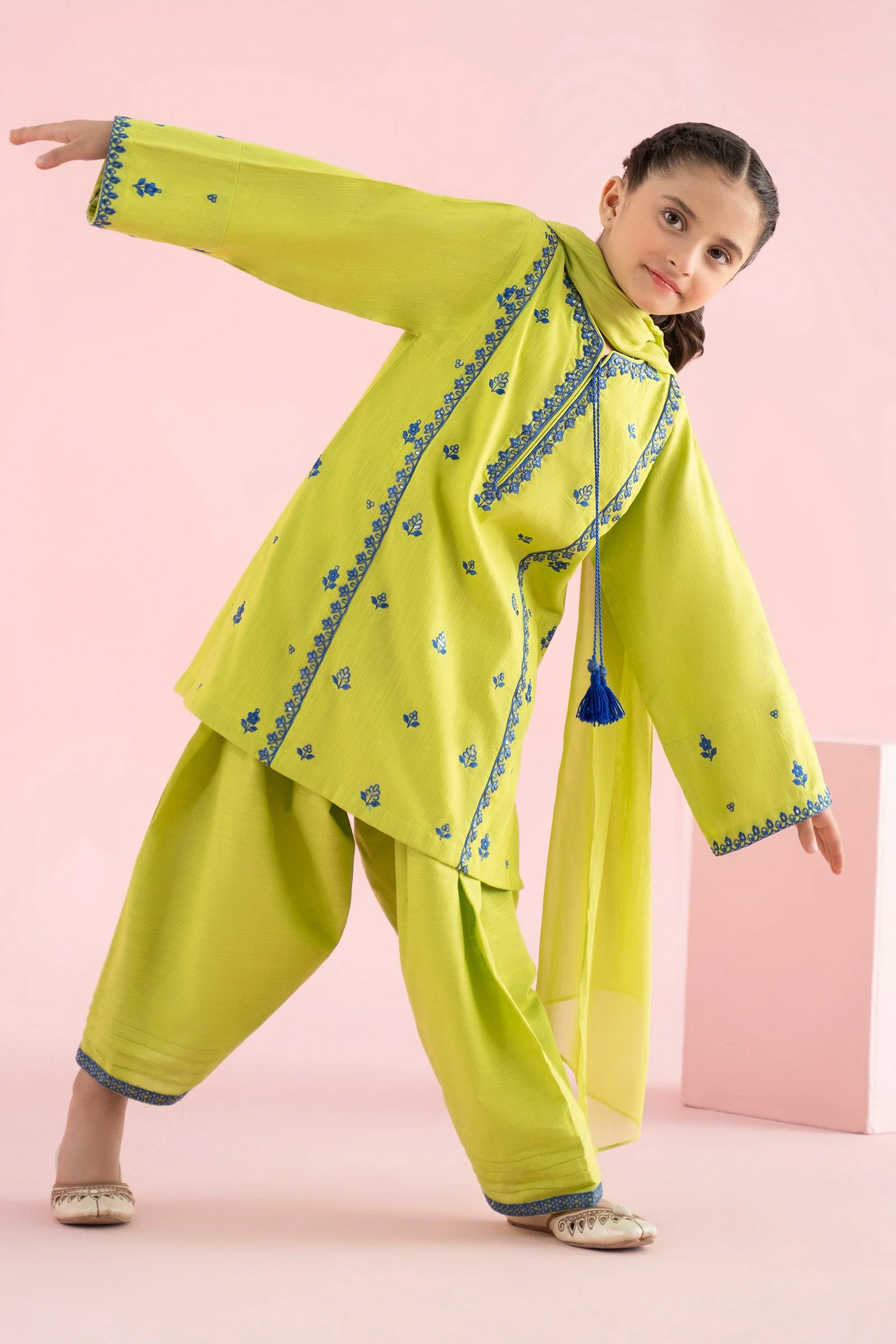 3 Piece Embroidered Khaddar Suit - Image 7