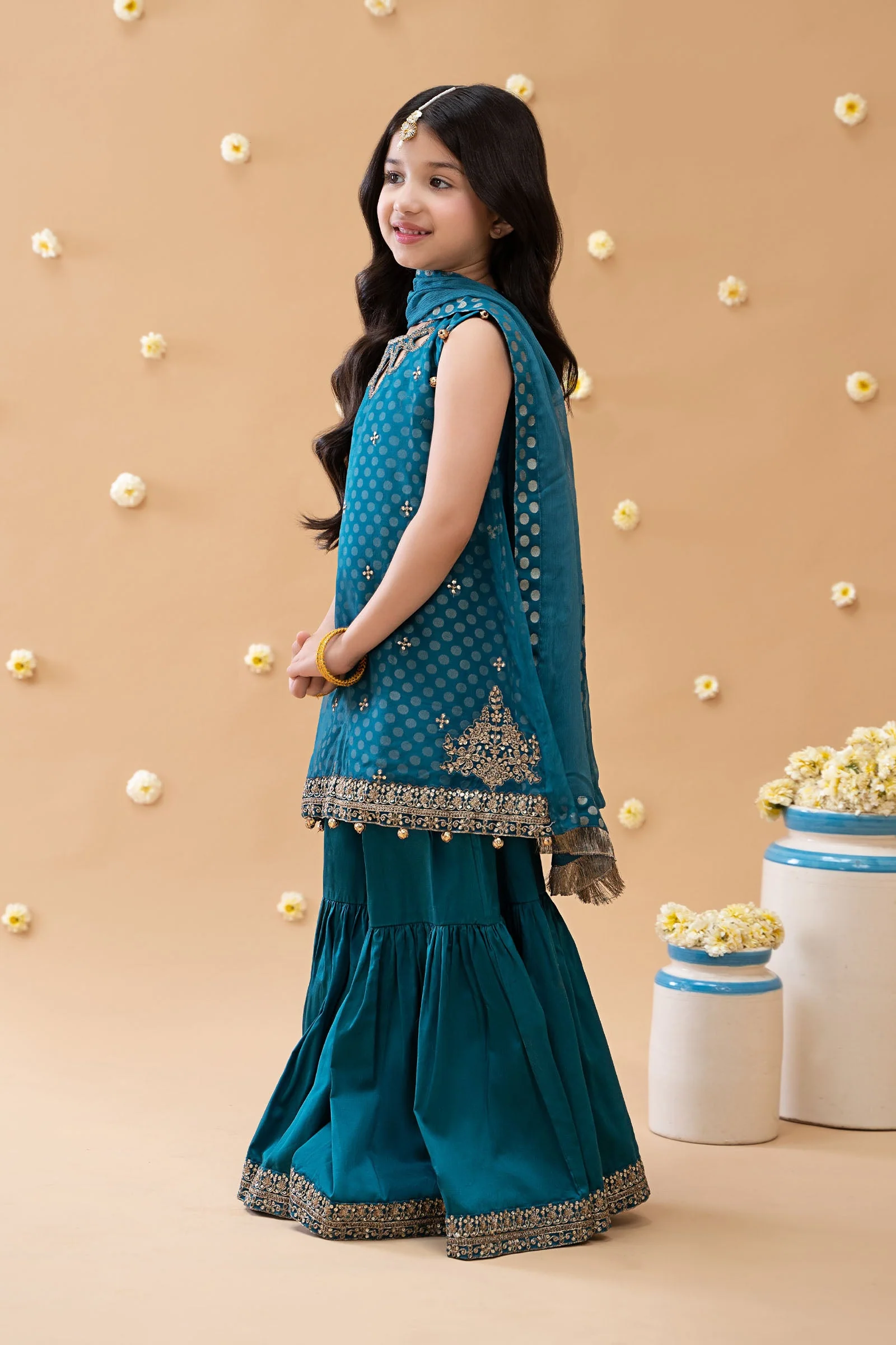 3 Piece Embroidered Suit - Image 3