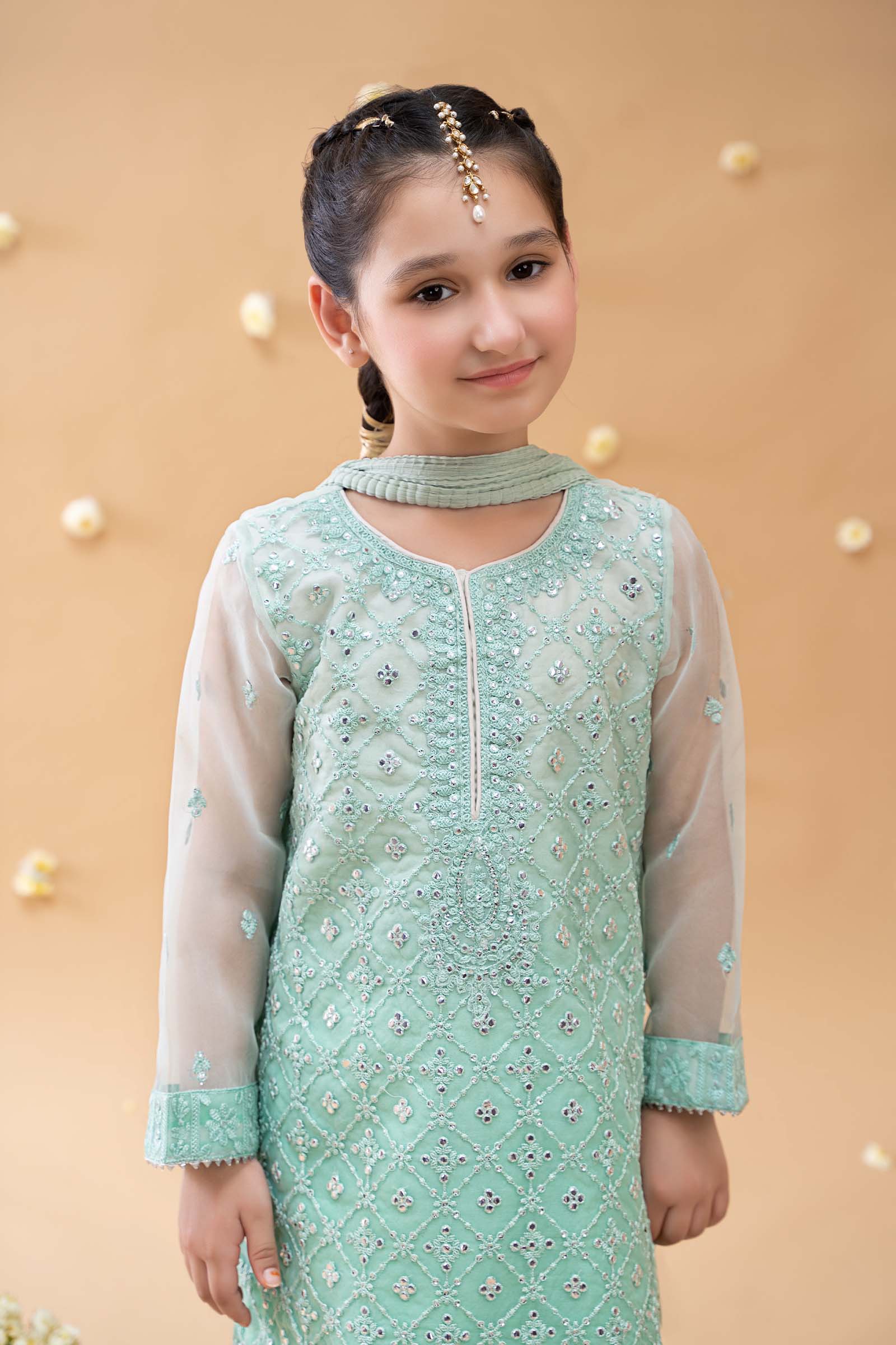 Suit Off White and Green MKS-EA23-16 - Image 2