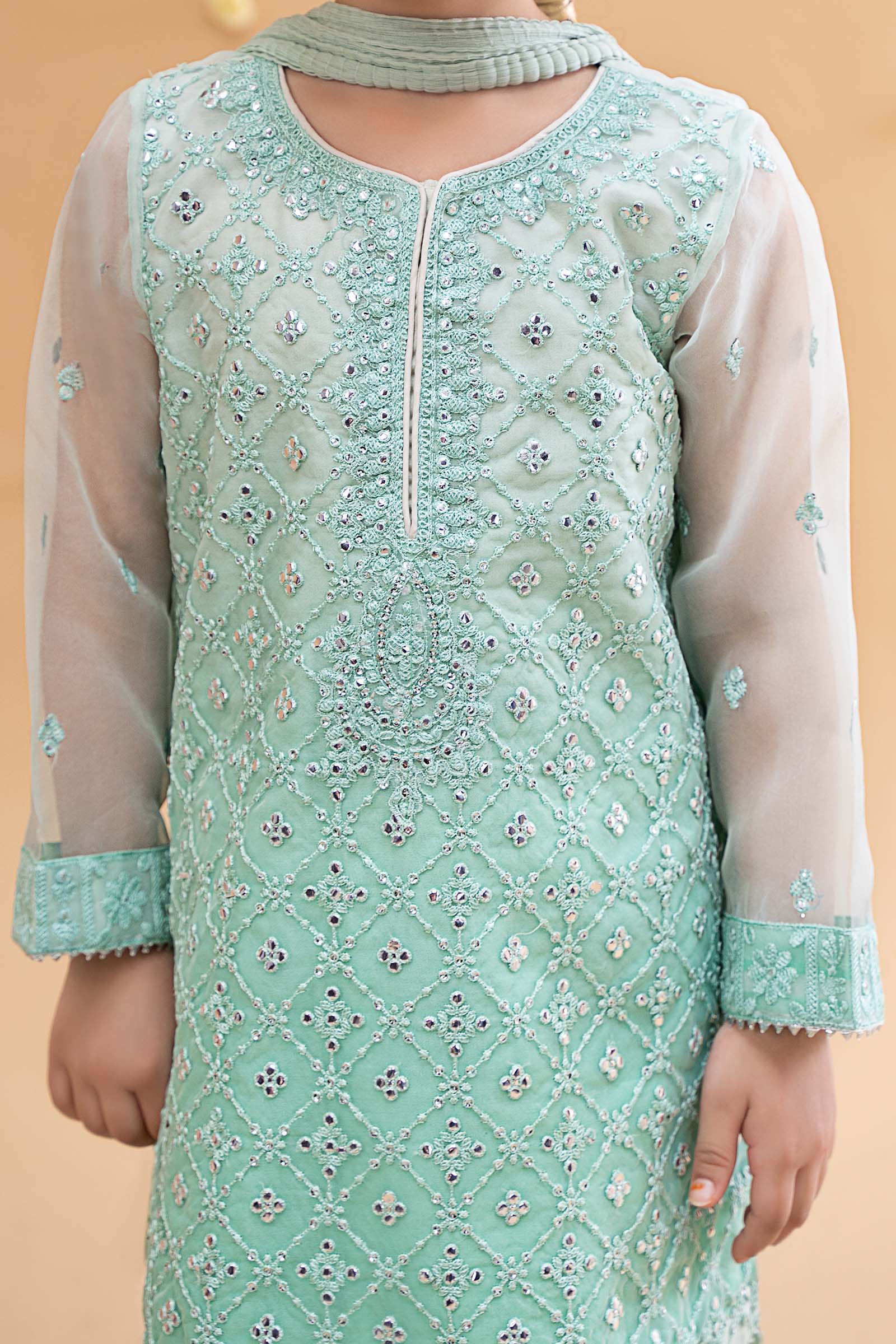 Suit Off White and Green MKS-EA23-16 - Image 3