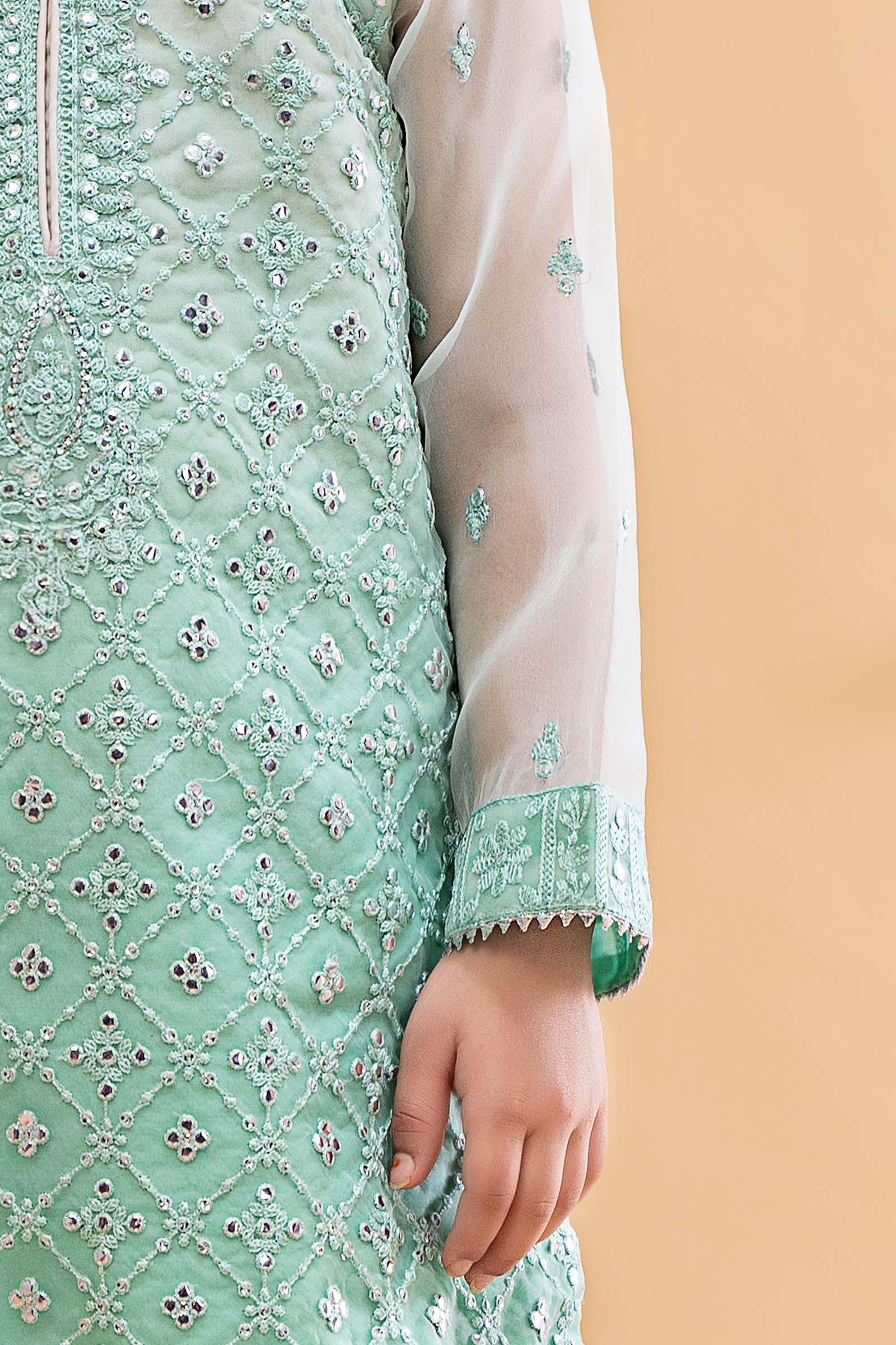 Suit Off White and Green MKS-EA23-16 - Image 5