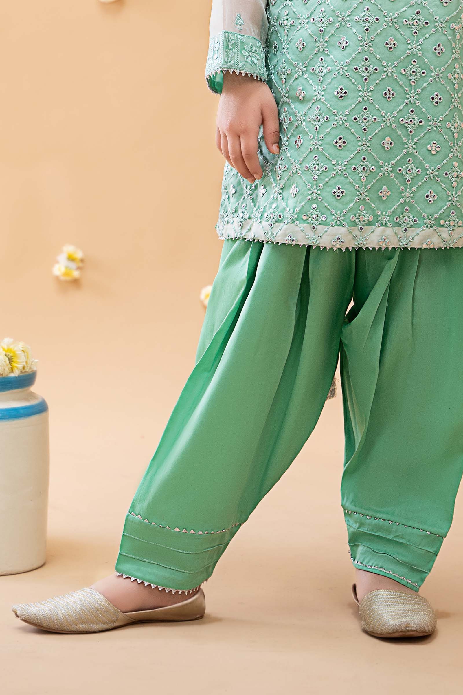 Suit Off White and Green MKS-EA23-16 - Image 6