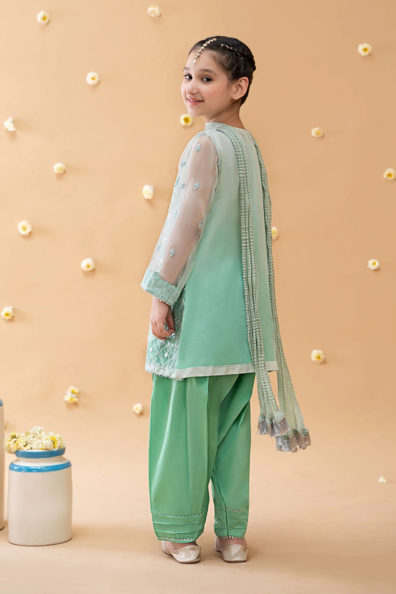 Suit Off White and Green MKS-EA23-16 - Image 8