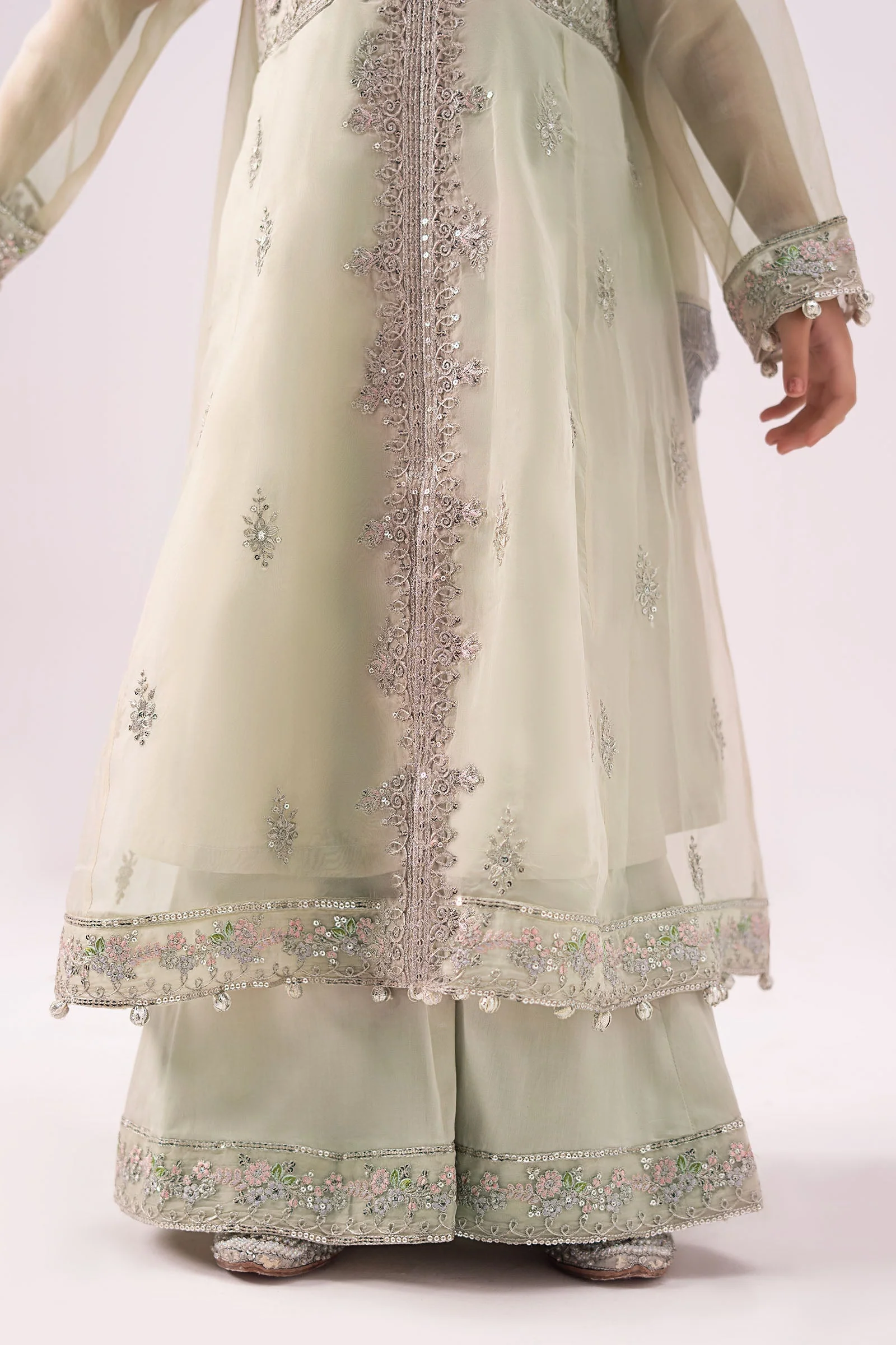 3 Piece Embroidered Organza Suit - Image 7