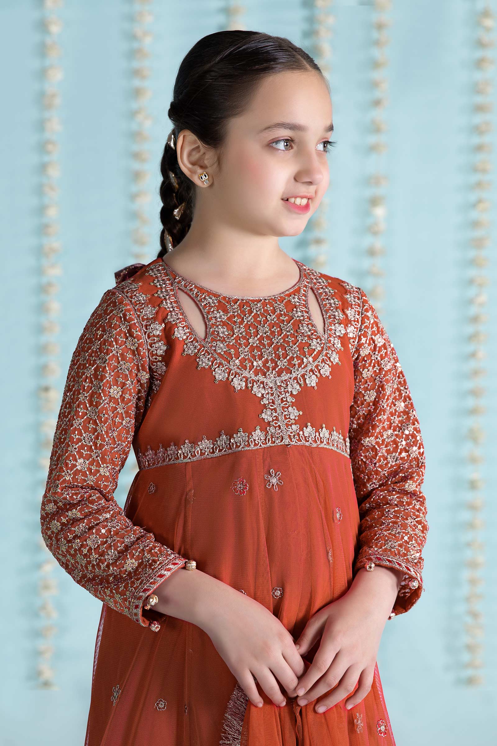 3 Piece Embroidered Net Suit - Image 2