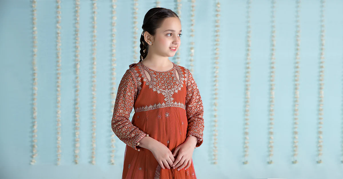 3 Piece Embroidered Net Suit - Image 8