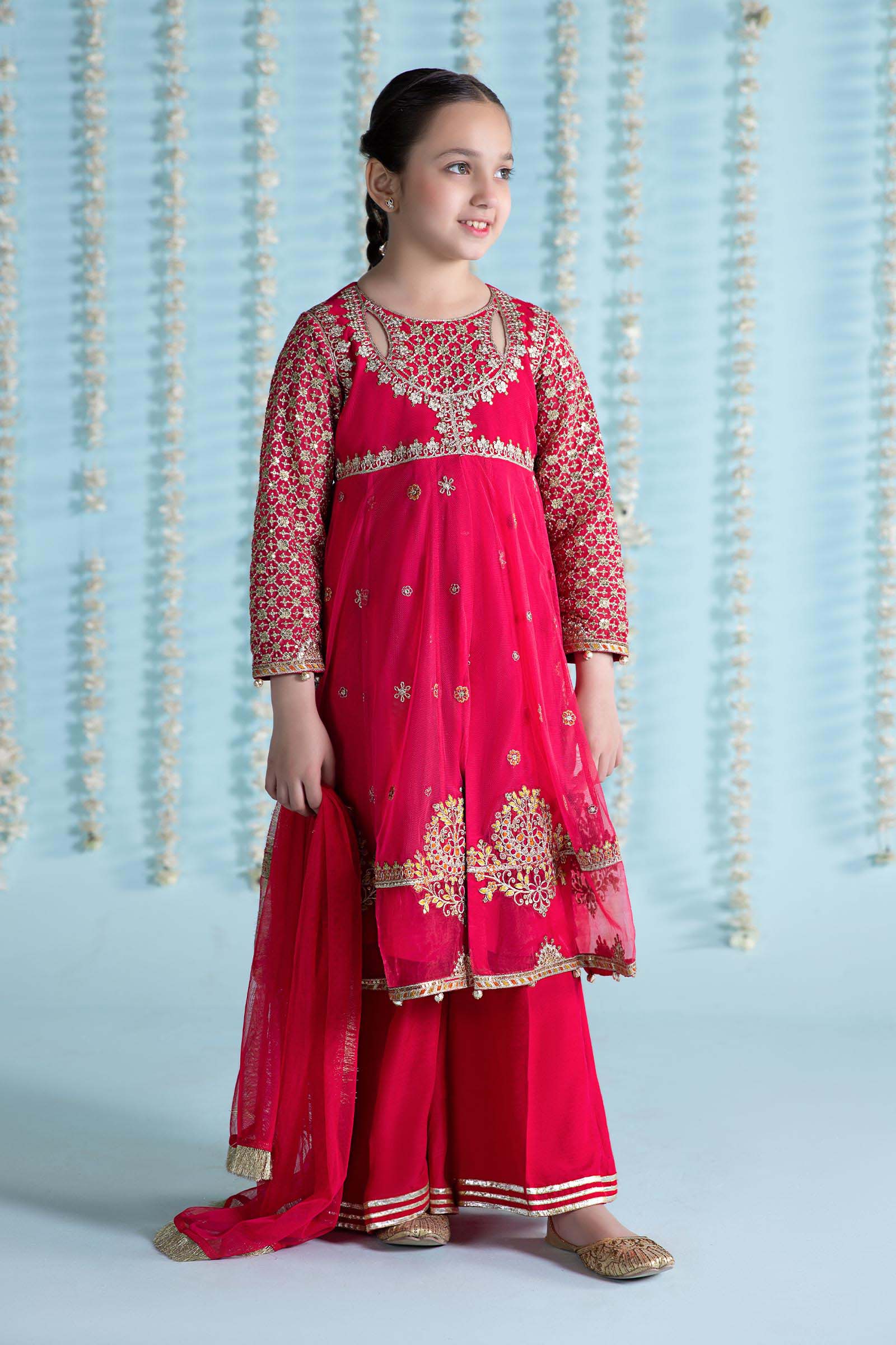 3 Piece Embroidered Net Suit