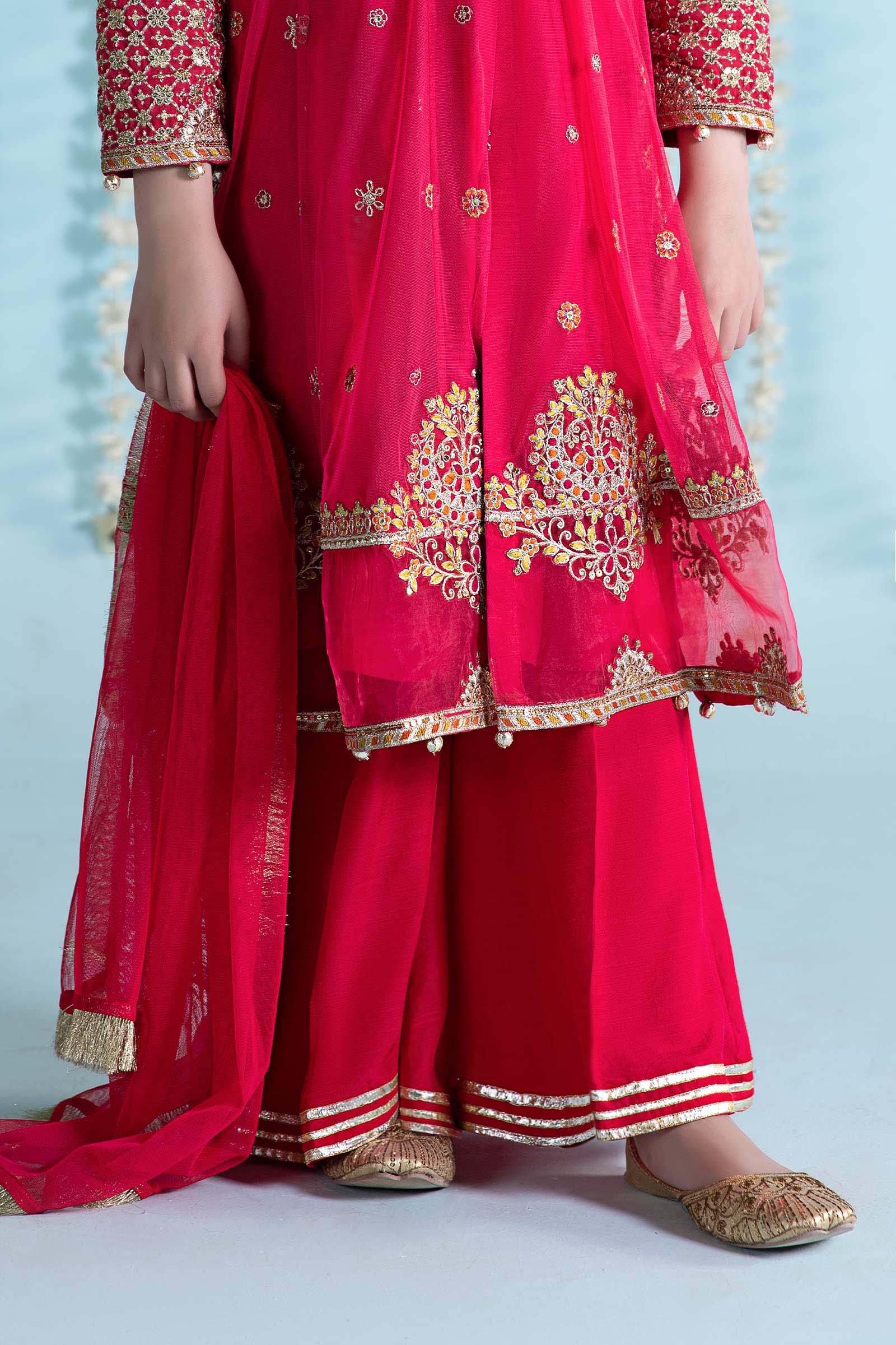 3 Piece Embroidered Net Suit - Image 4