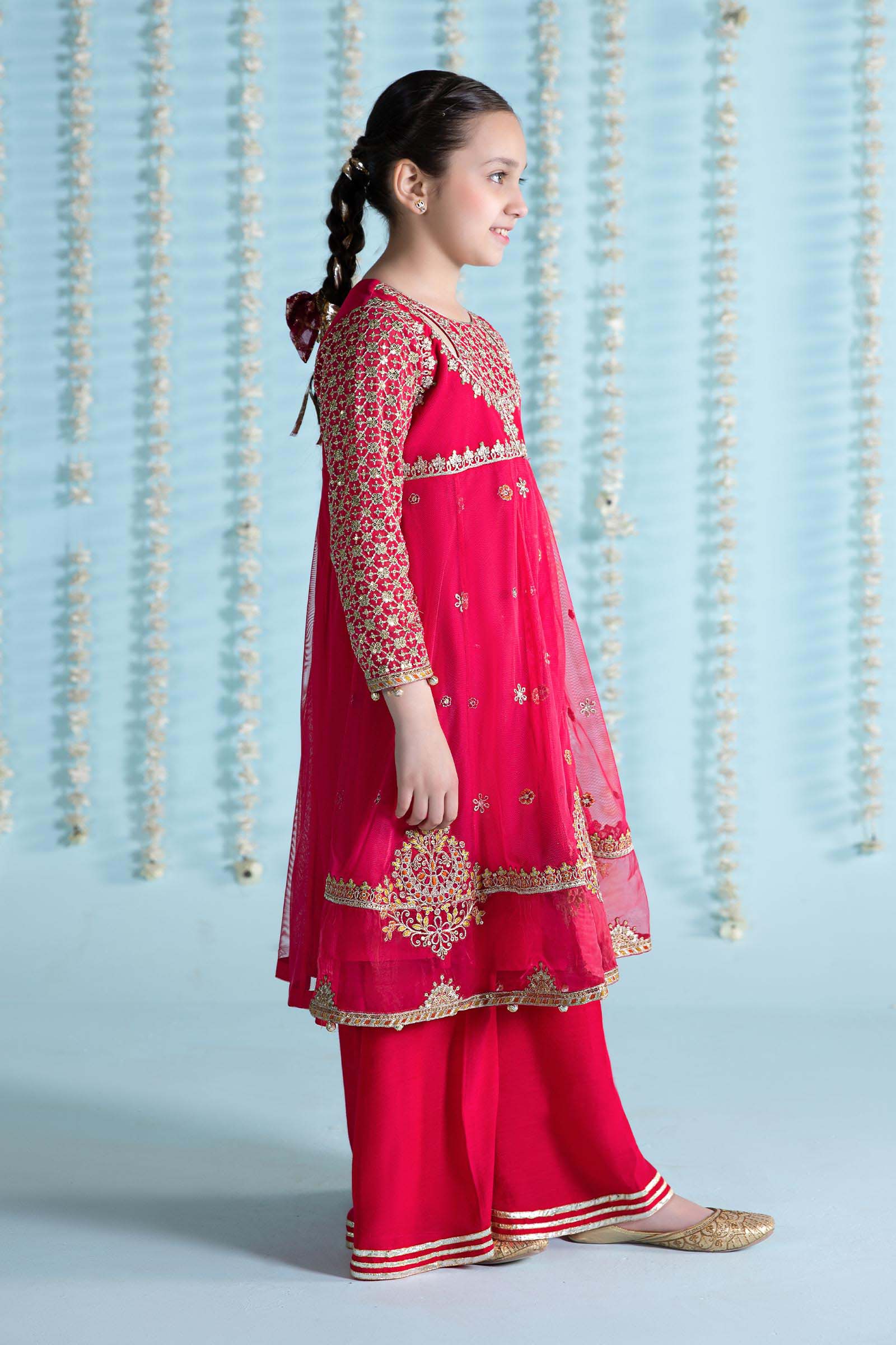 3 Piece Embroidered Net Suit - Image 5
