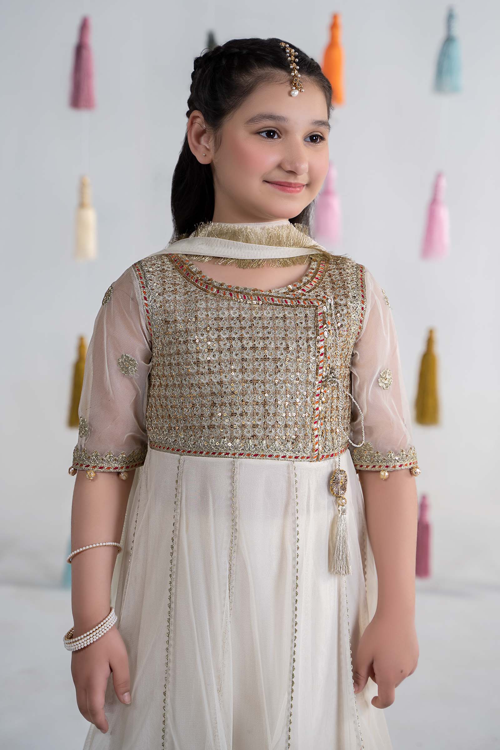 3 Piece Embroidered Net Suit - Image 2