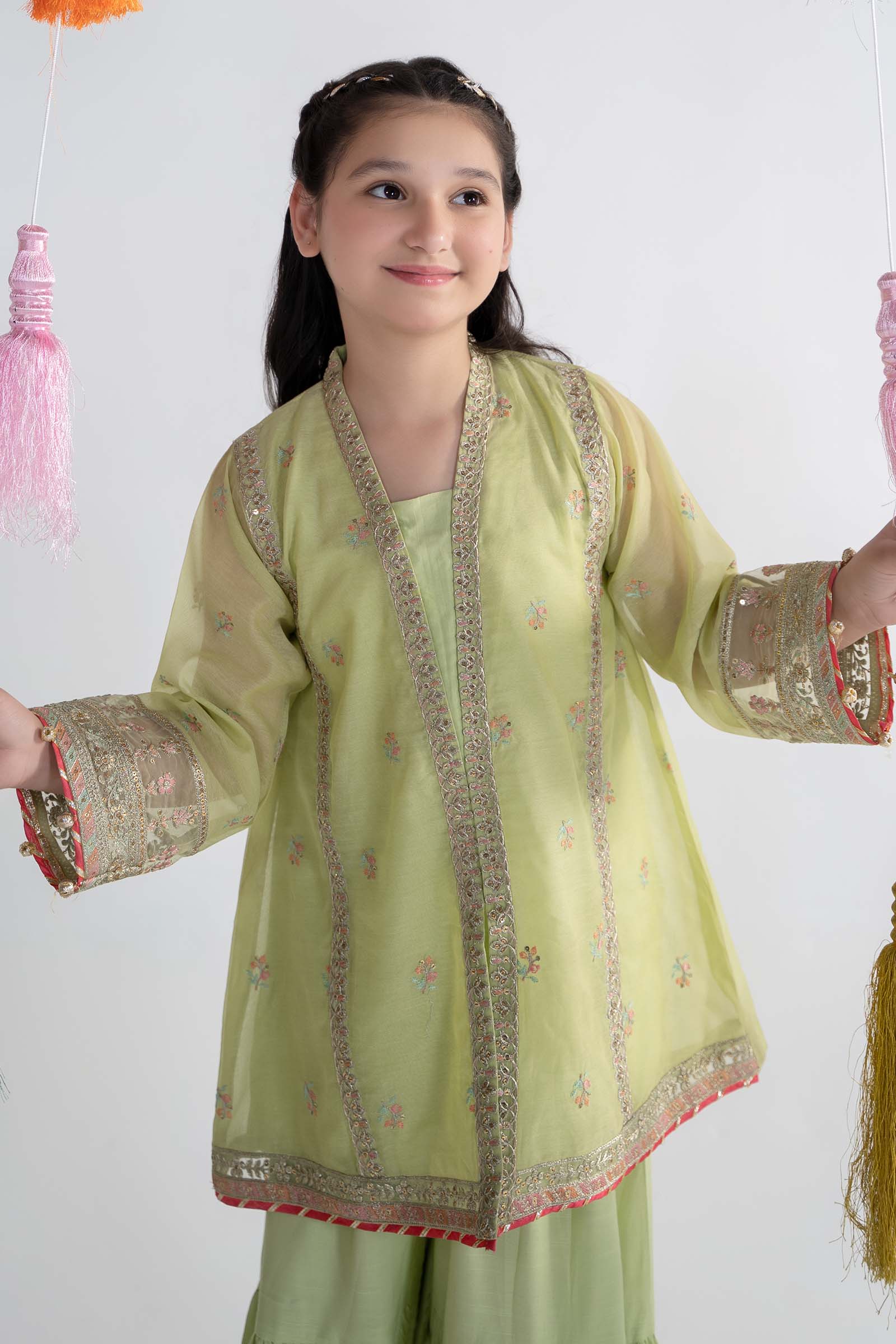 3 Piece Embroidered Paper Cotton Suit - Image 5
