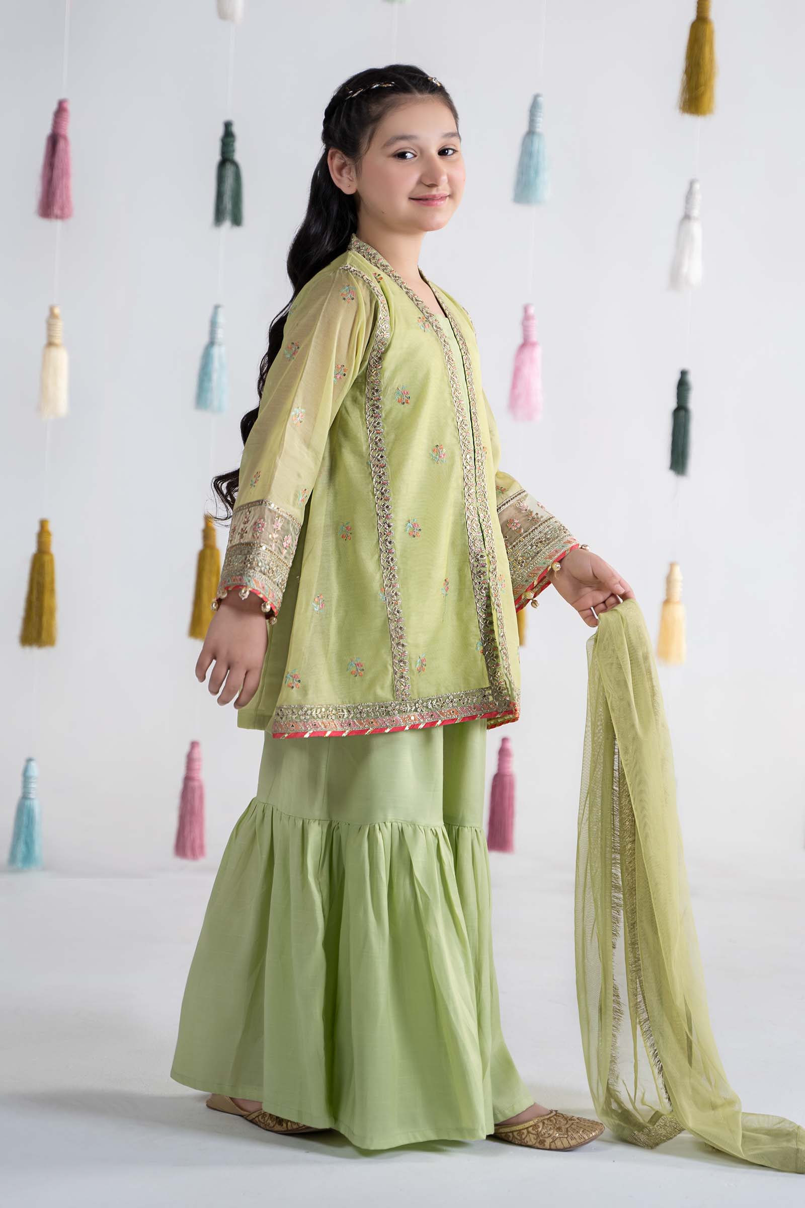 3 Piece Embroidered Paper Cotton Suit - Image 6