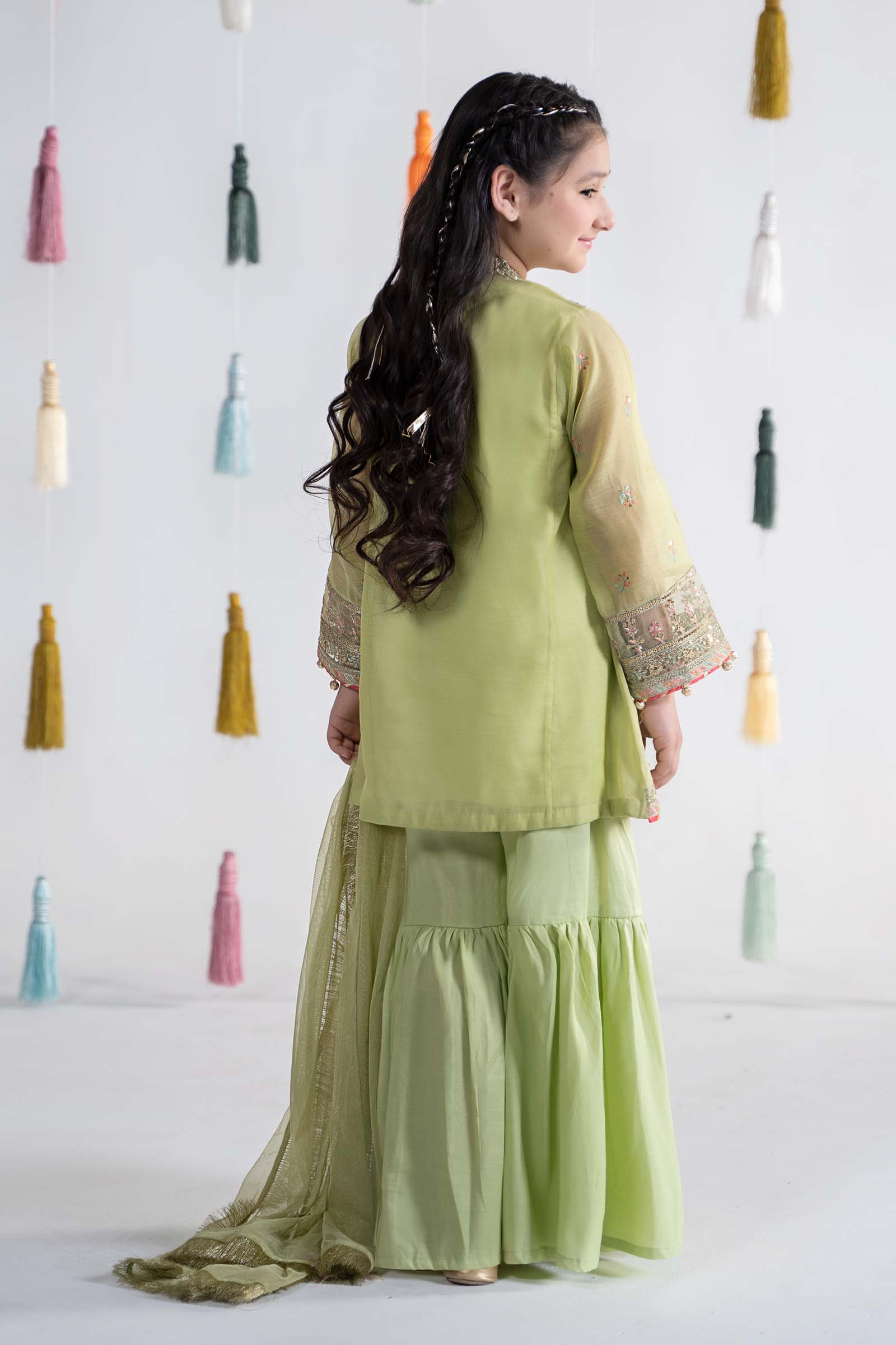 3 Piece Embroidered Paper Cotton Suit - Image 7