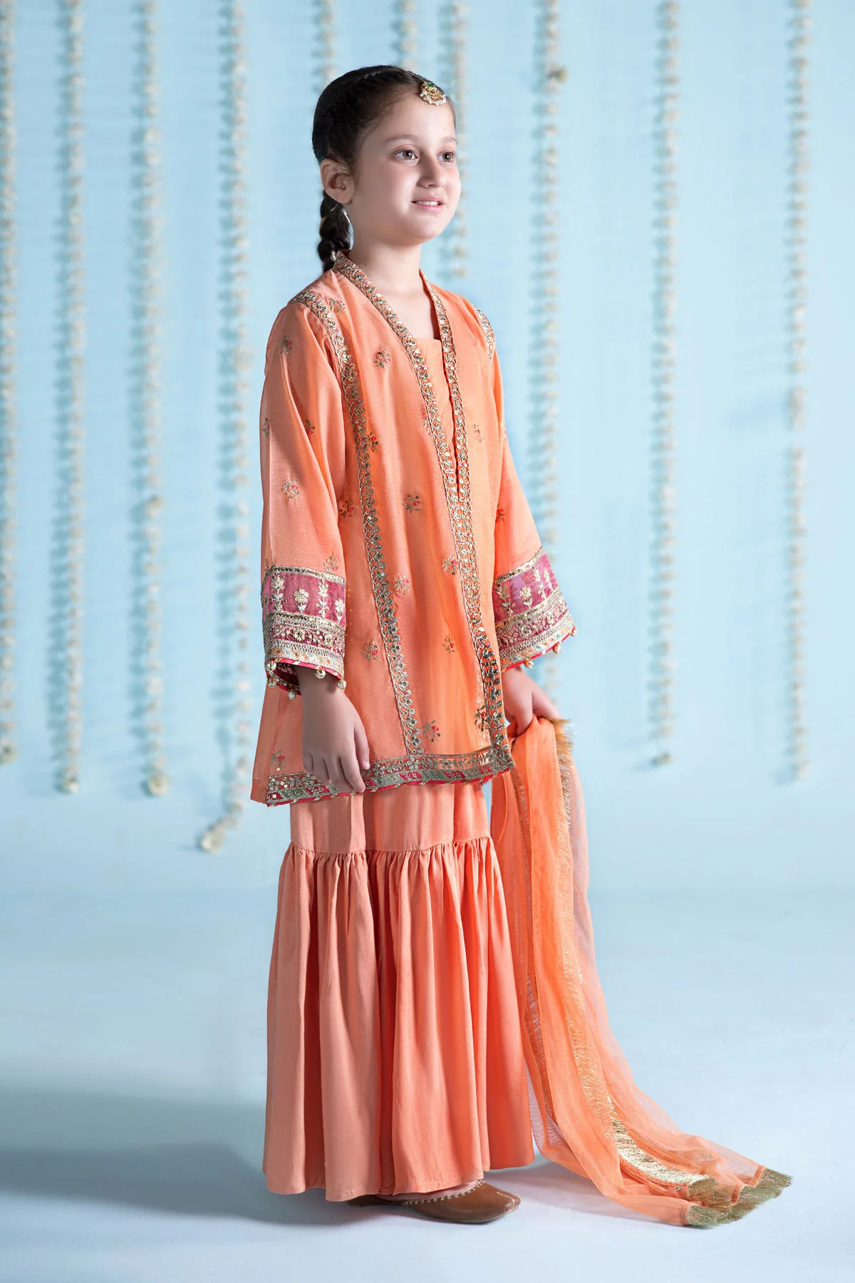 3 Piece Embroidered Paper Cotton Suit - Image 5