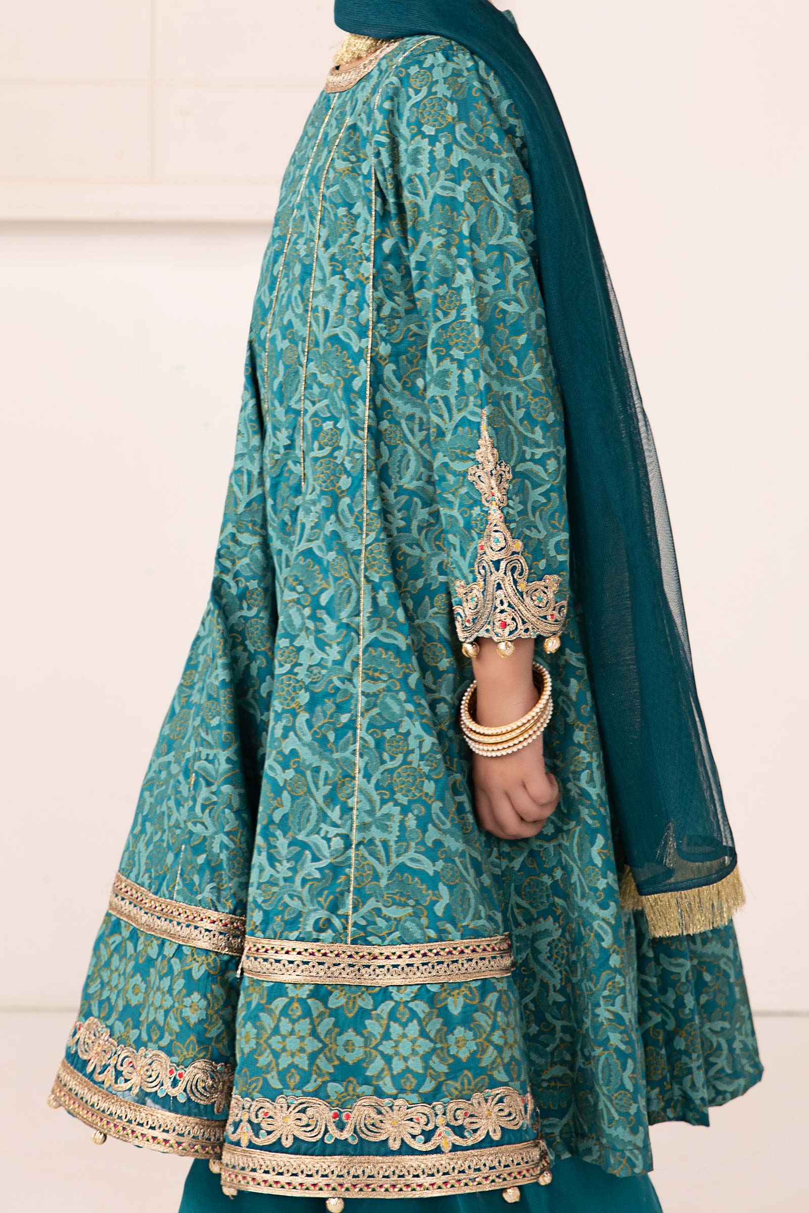 3 Piece Printed Raw Silk Suit - Image 5