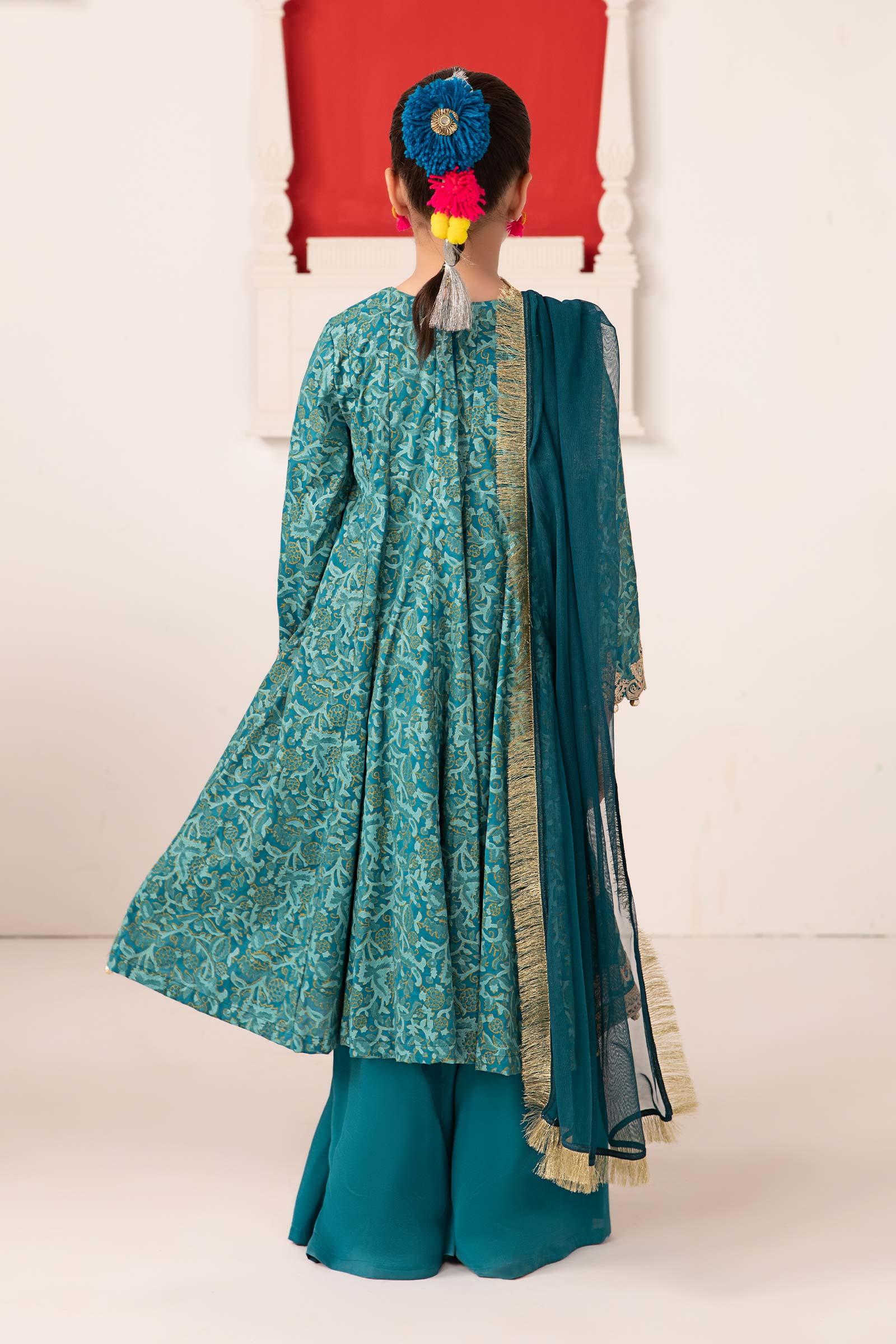 3 Piece Printed Raw Silk Suit - Image 6