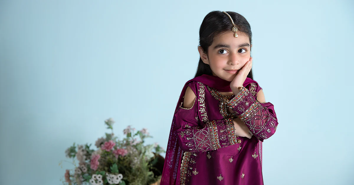 3 Piece Embroidered Cotton Silk Suit - Image 7