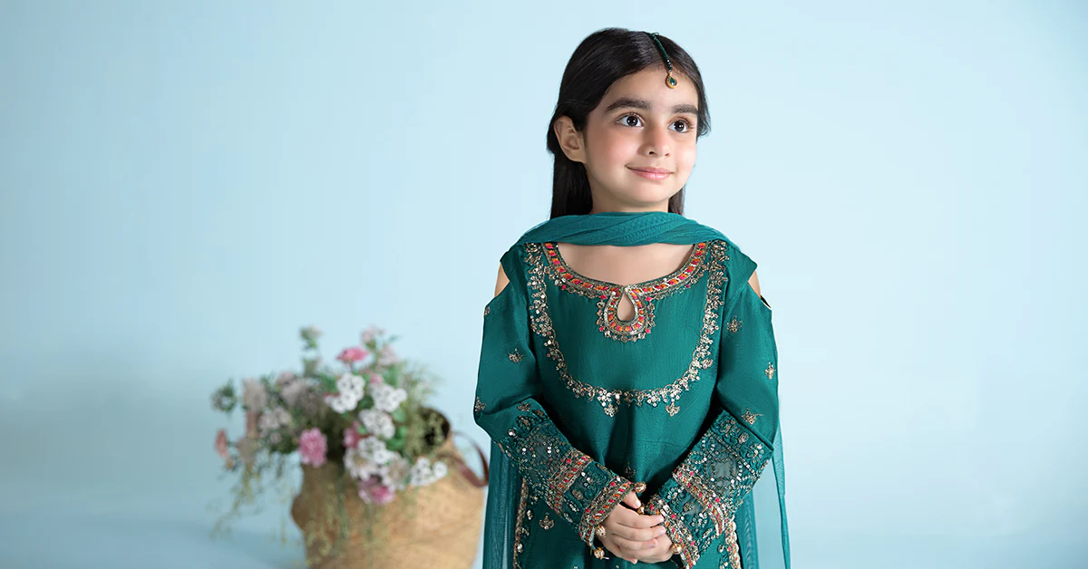 3 Piece Embroidered Cotton Silk Suit - Image 7