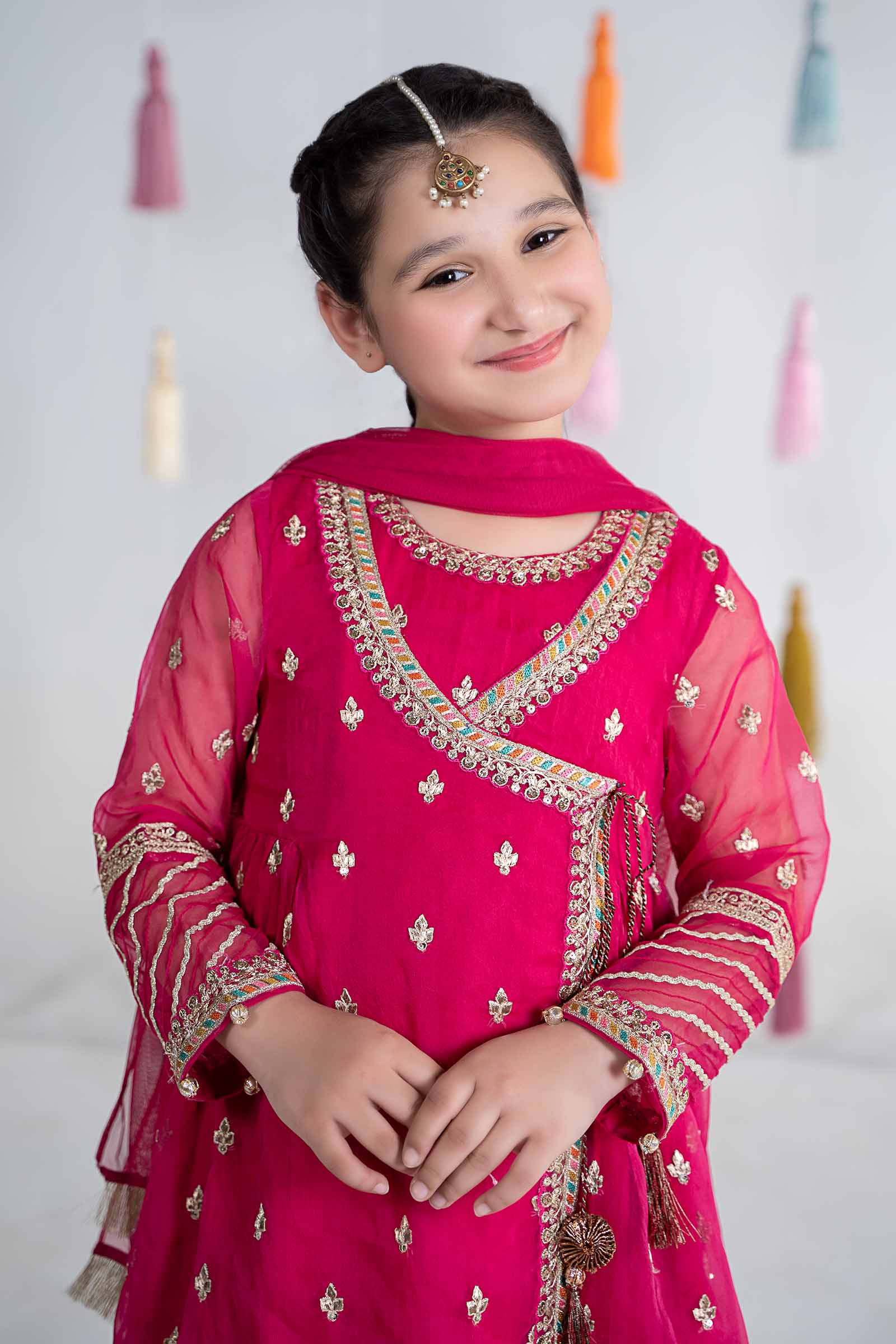 3 Piece Embroidered Organza Suit - Image 4