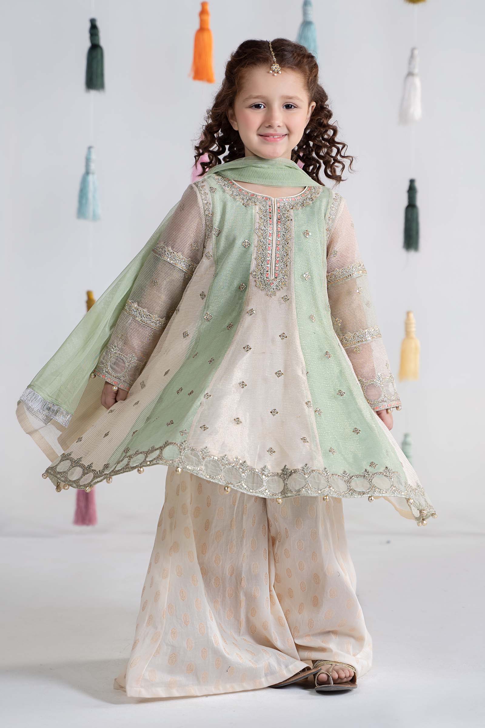 3 Piece Embroidered Cotton Net Suit - Image 3