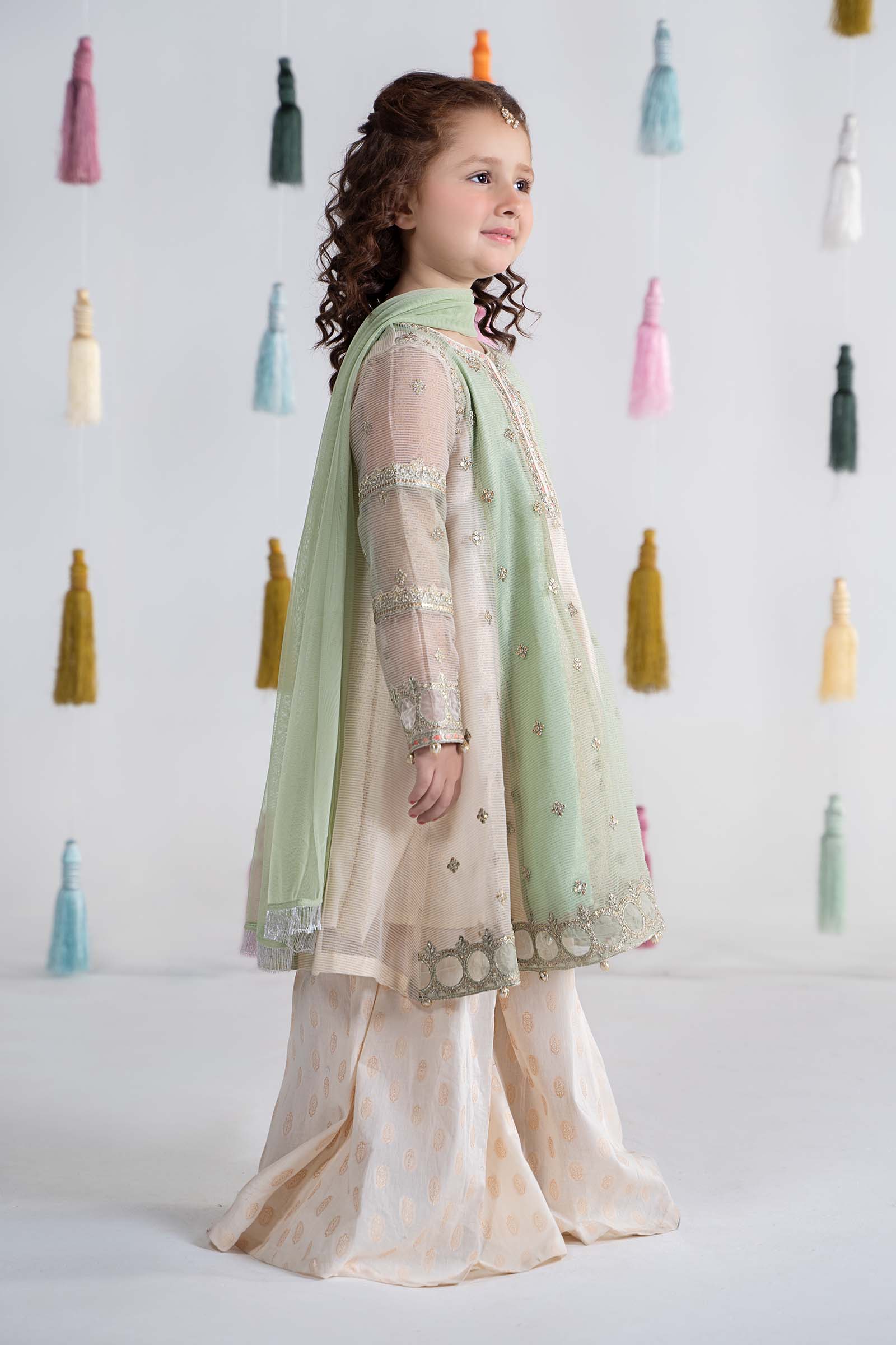 3 Piece Embroidered Cotton Net Suit - Image 4