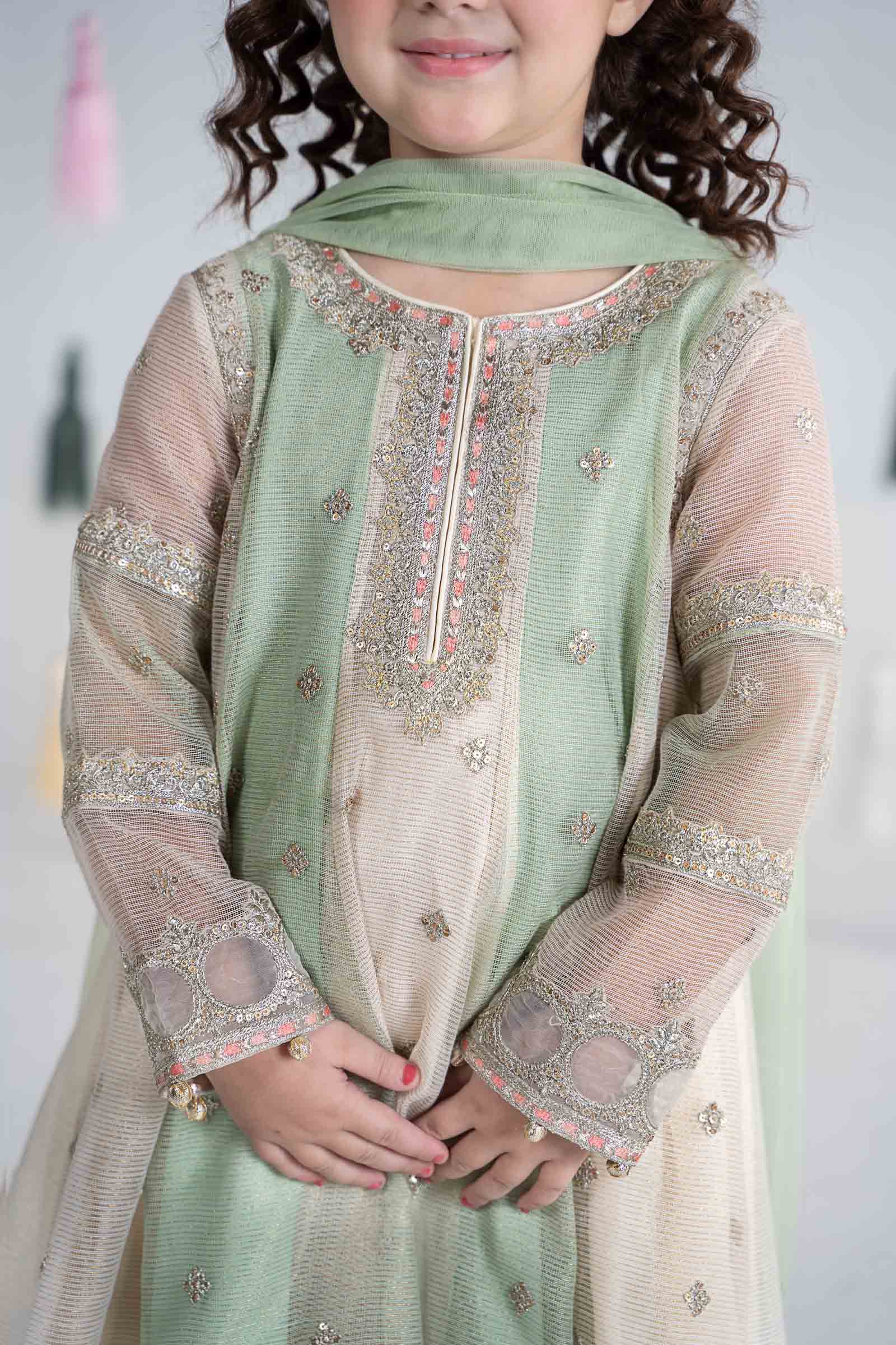3 Piece Embroidered Cotton Net Suit - Image 6