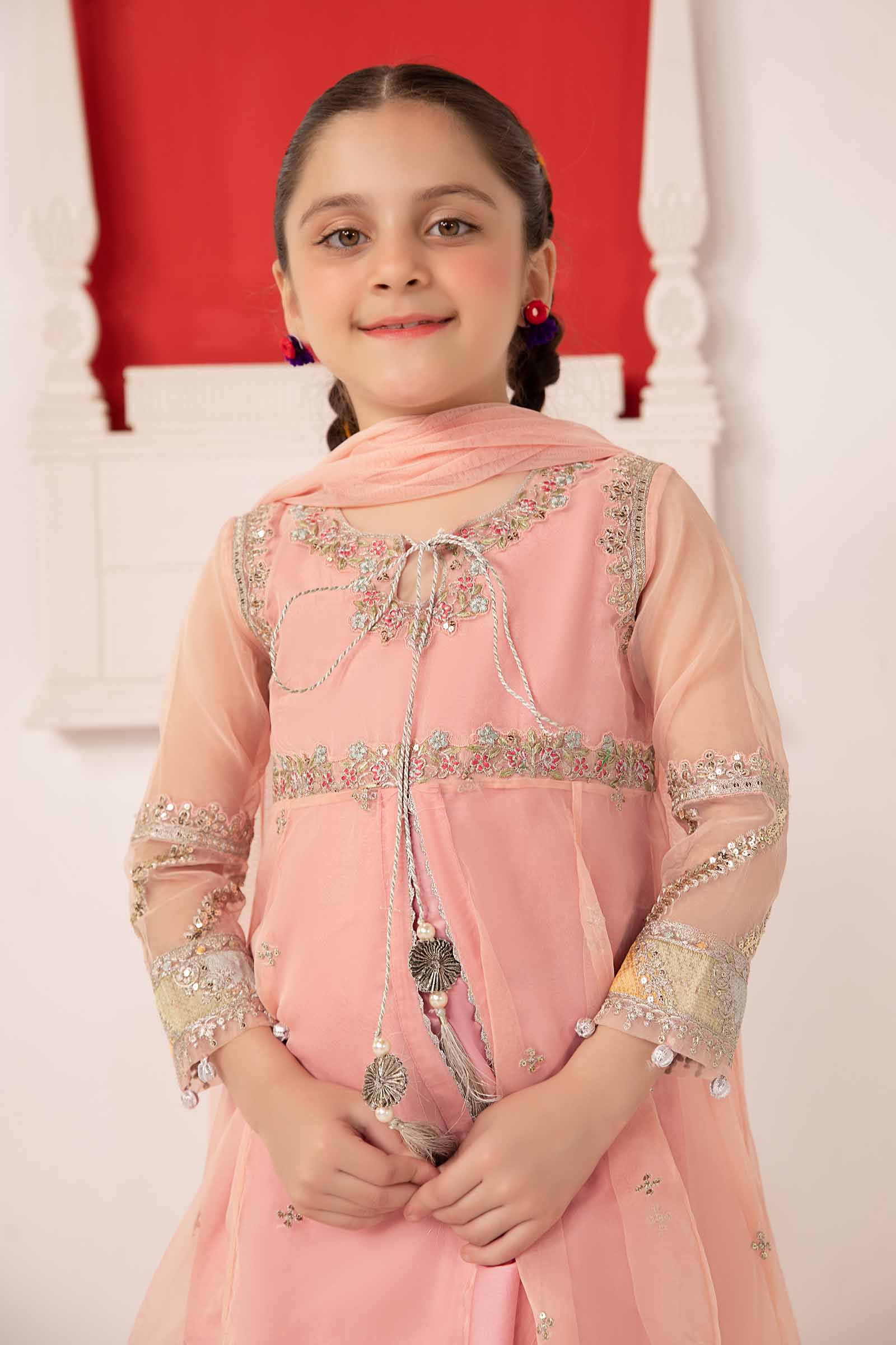 3 Piece Embroidered Organza Suit - Image 2