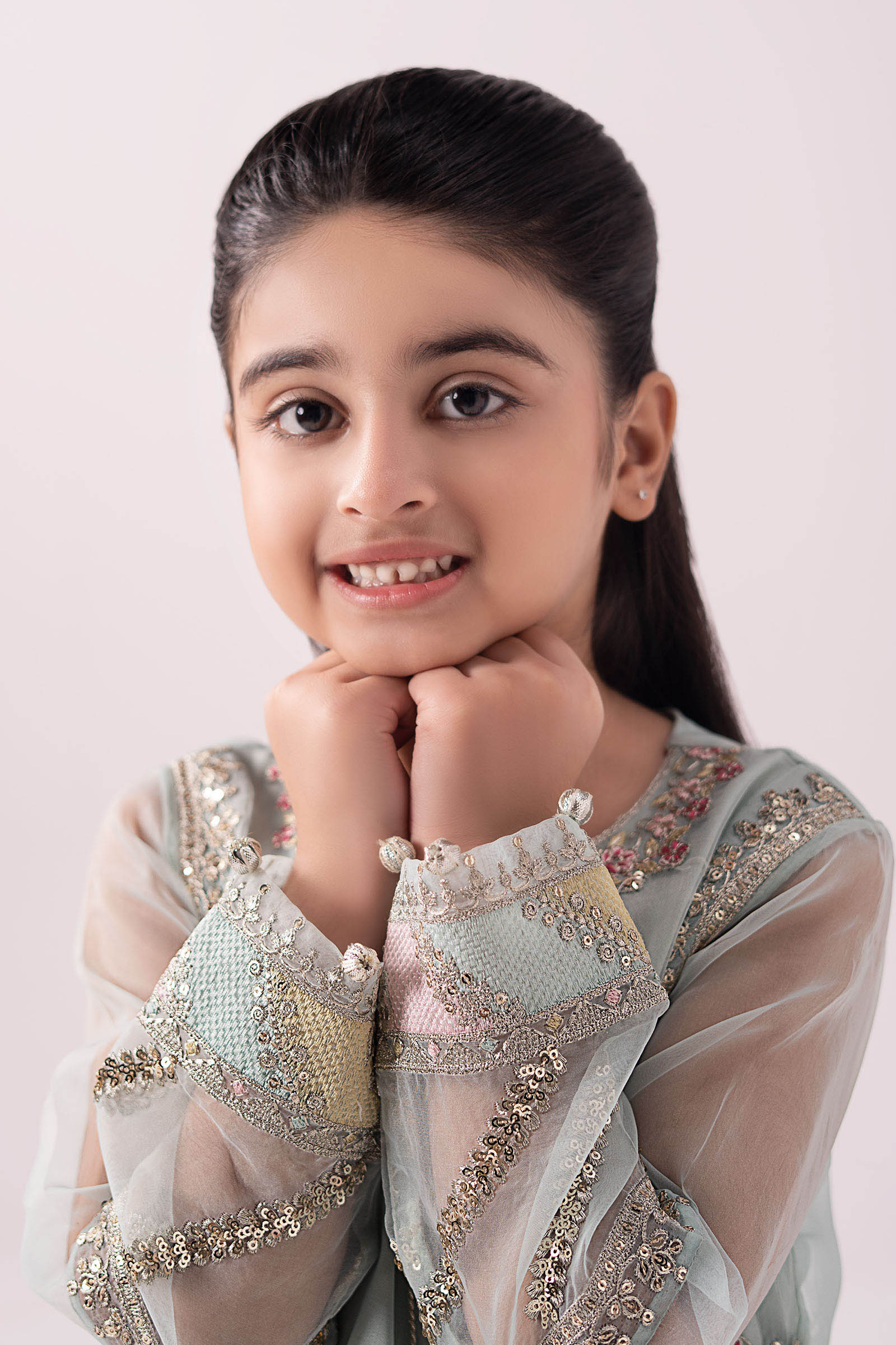3 Piece Embroidered Organza Suit - Image 2