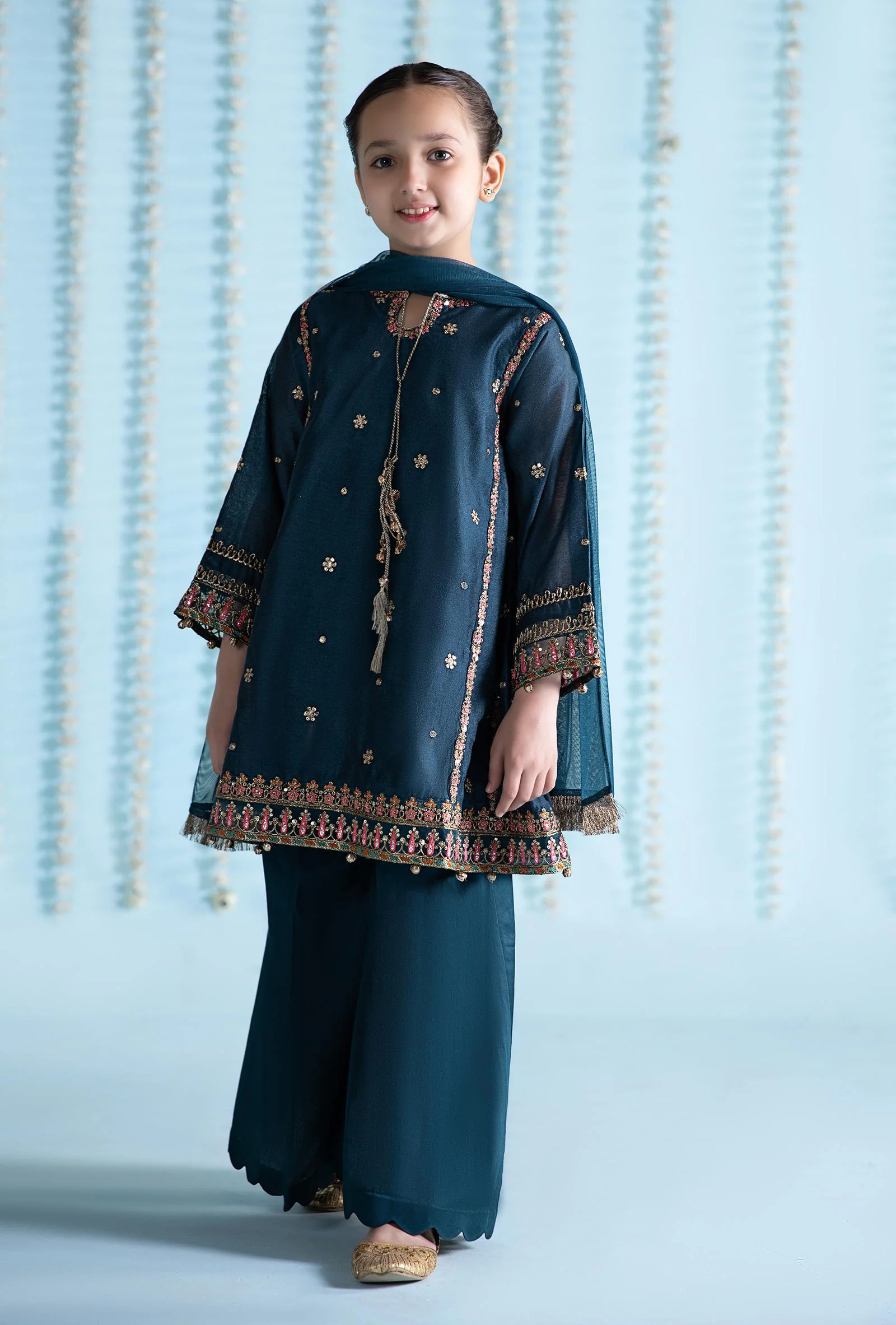 3 Piece Embroidered Yarn Dyed Suit