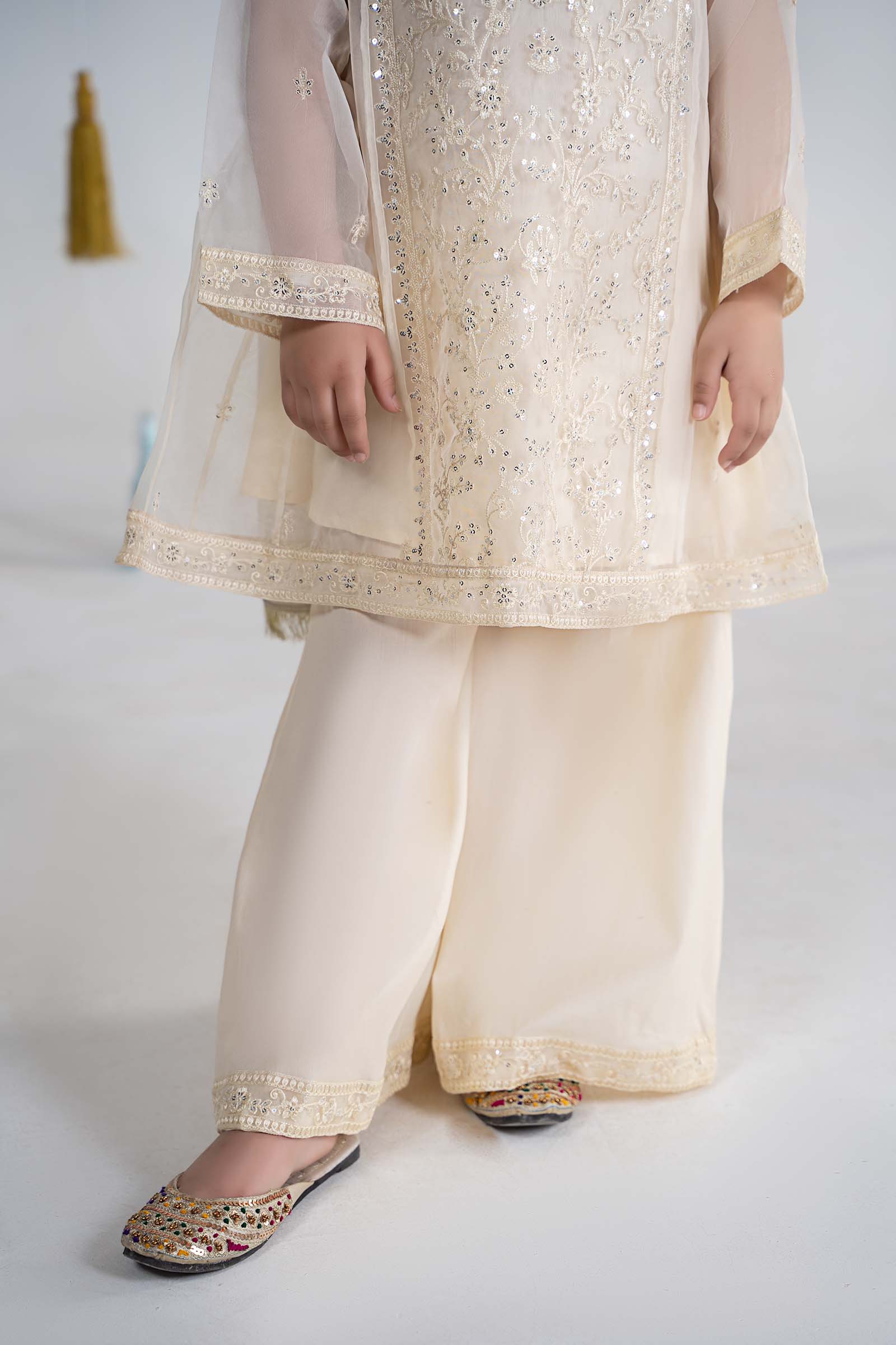 3 Piece Embroidered Organza Suit - Image 6