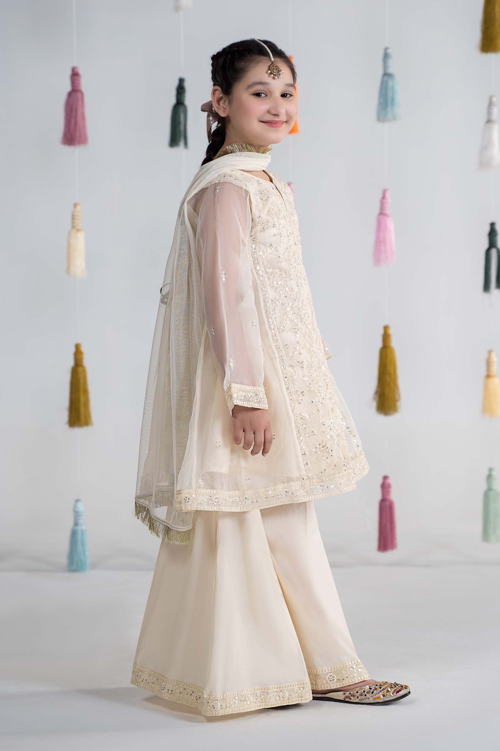 3 Piece Embroidered Organza Suit - Image 7