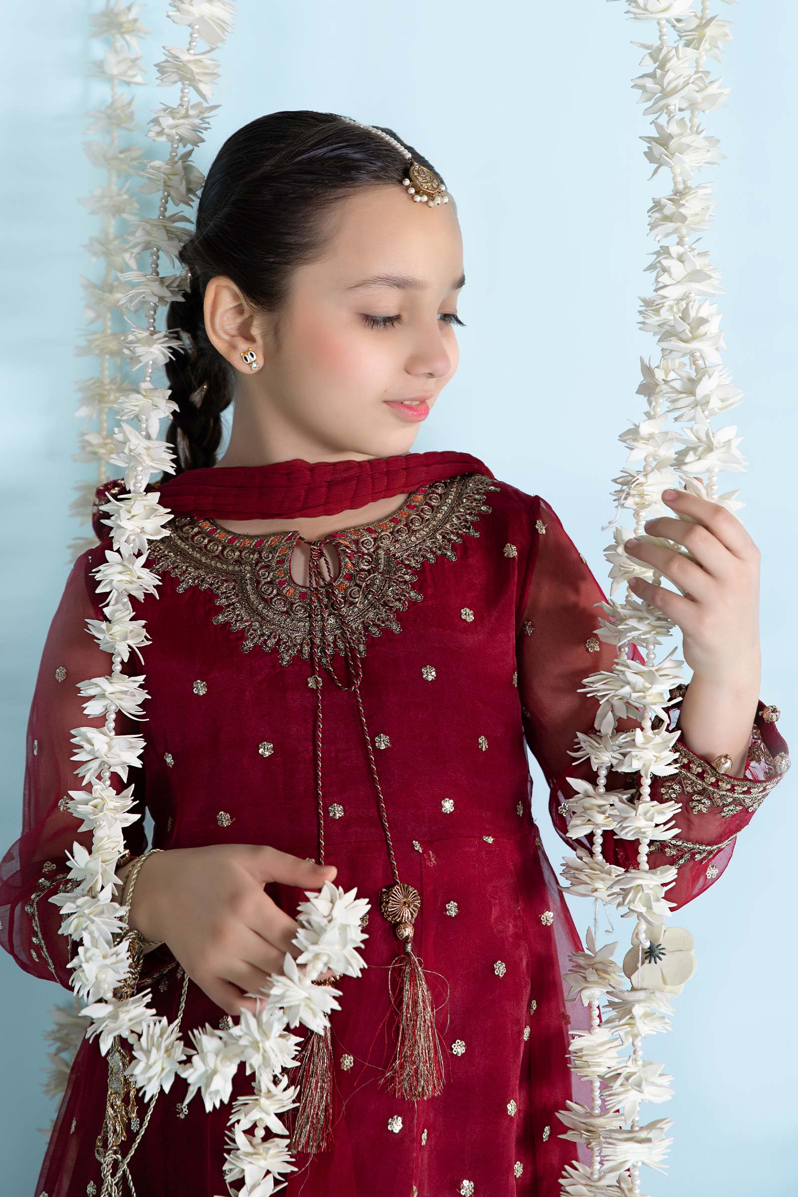 3 Piece Embroidered Organza Suit - Image 3