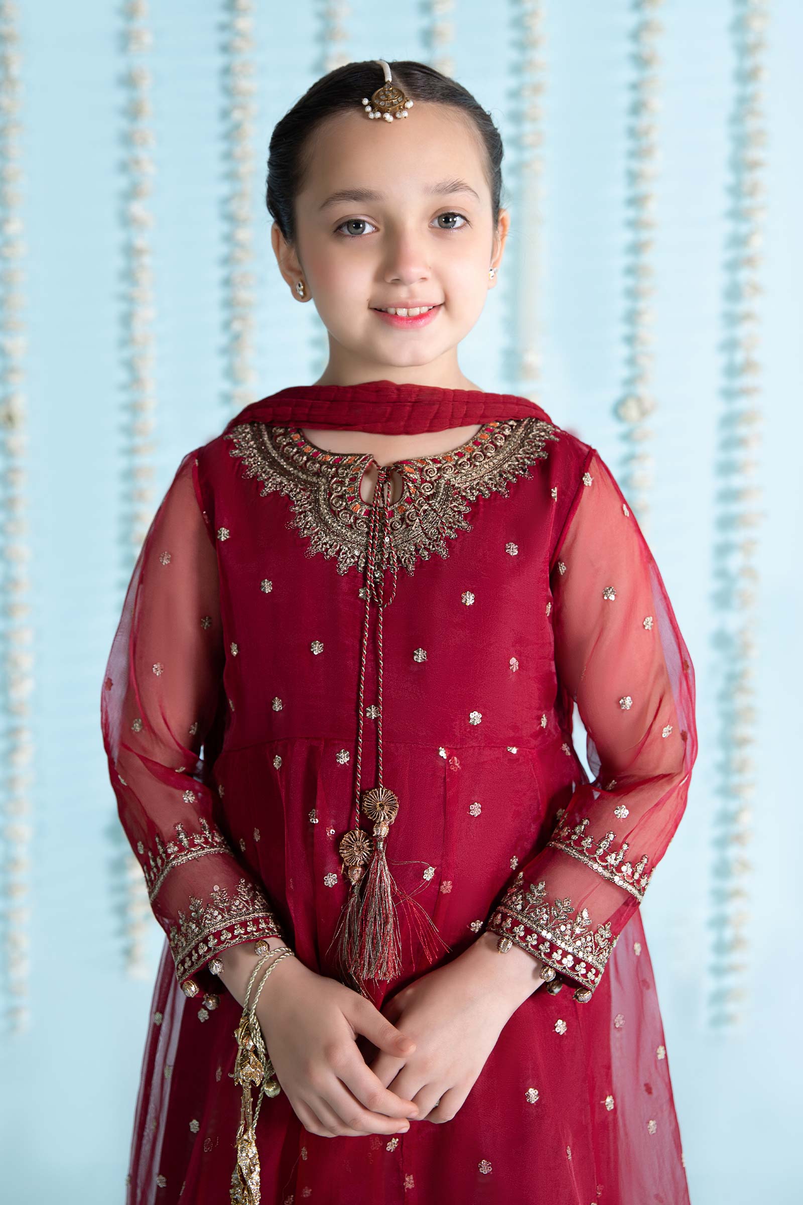 3 Piece Embroidered Organza Suit - Image 4