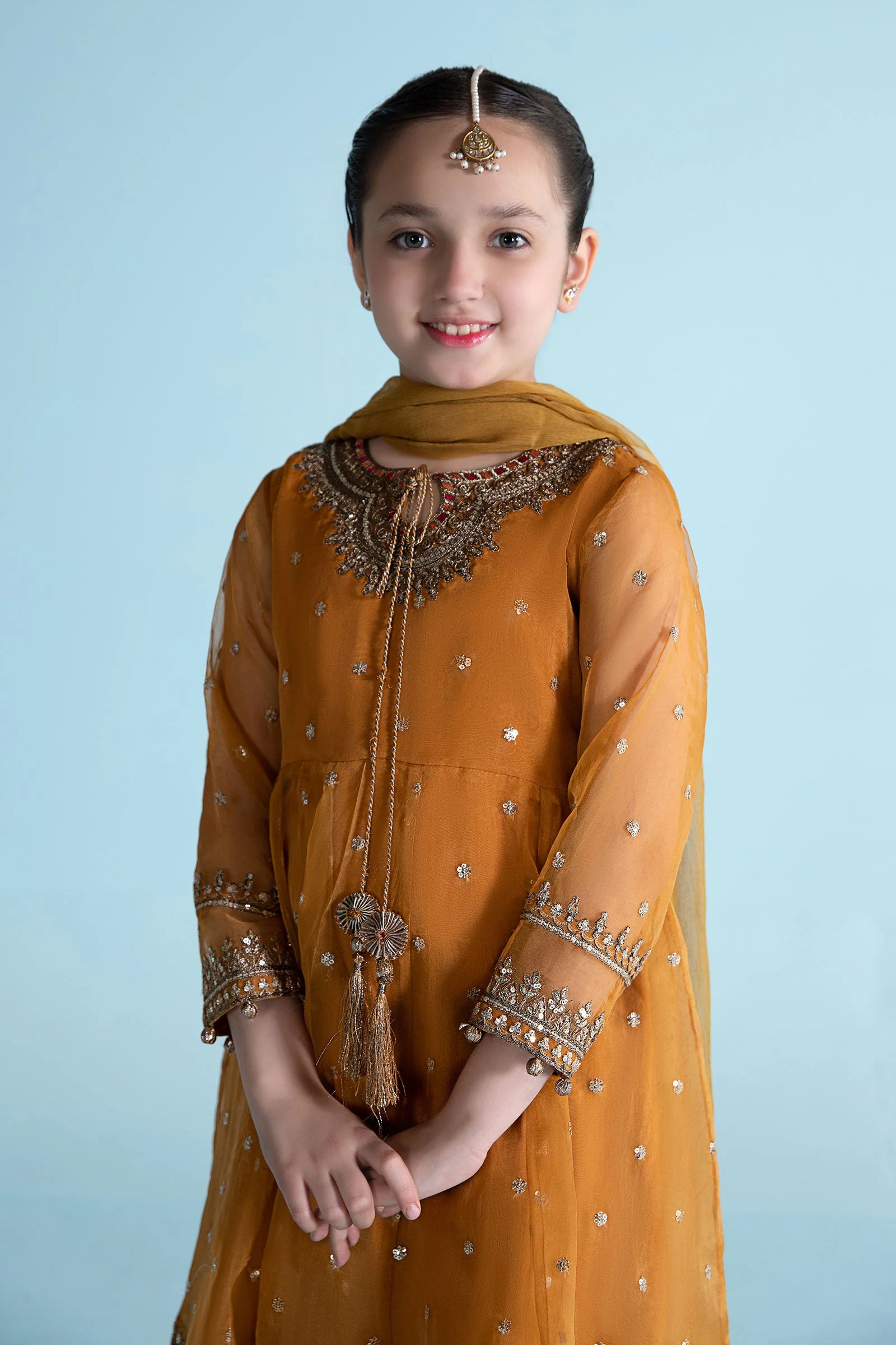 3 Piece Embroidered Organza Suit - Image 2