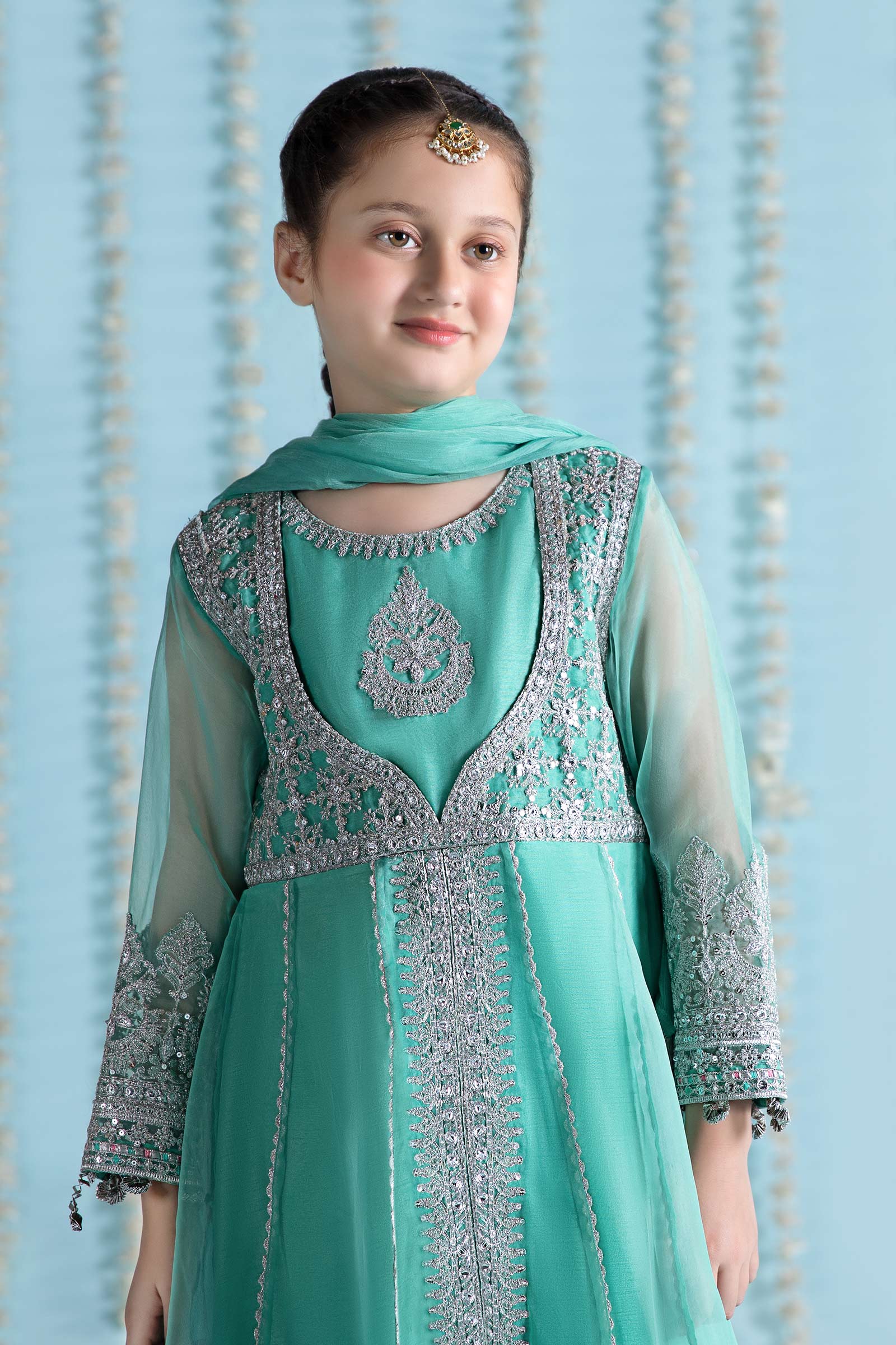 3 Piece Embroidered Organza Suit - Image 2