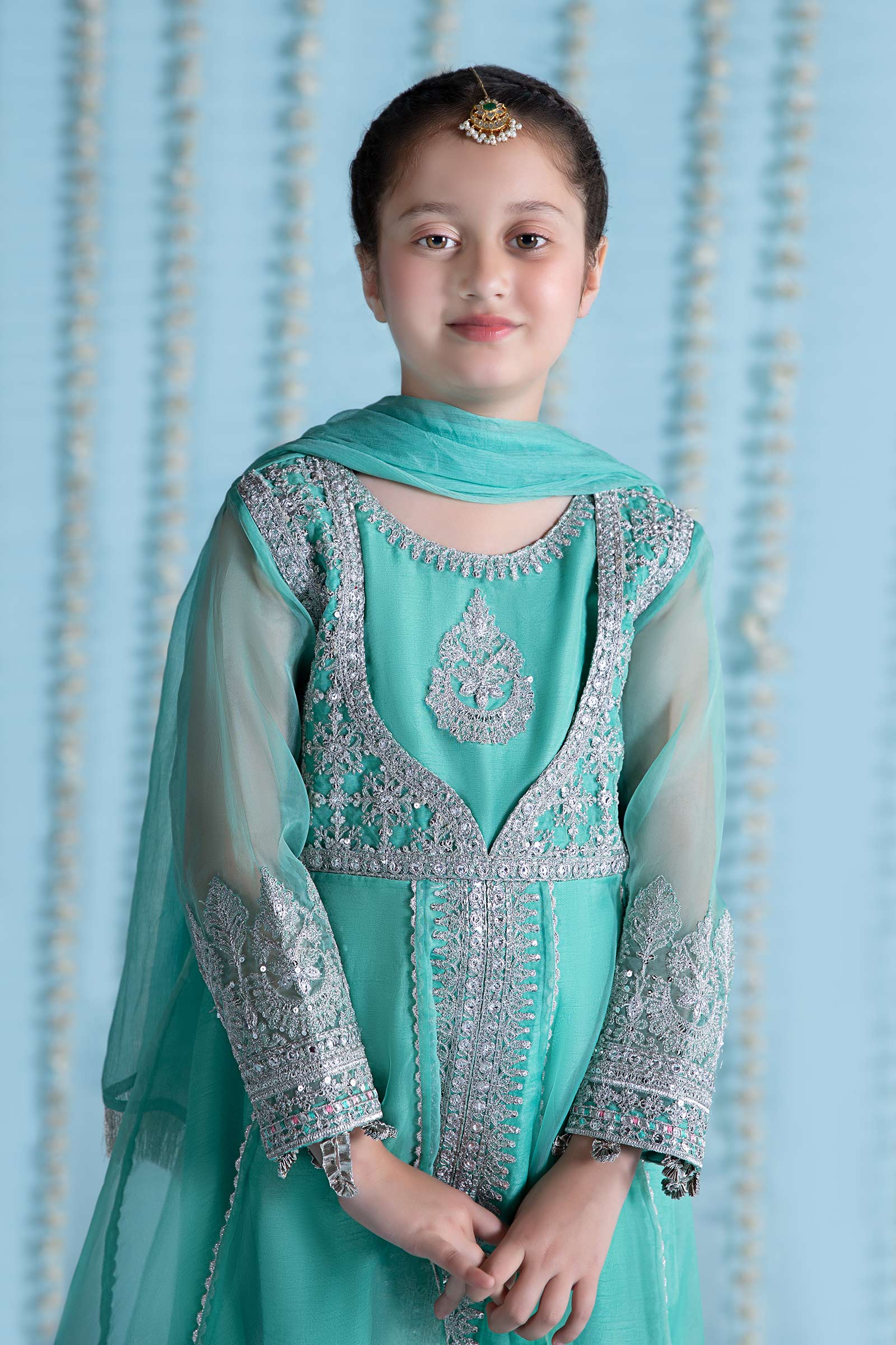 3 Piece Embroidered Organza Suit - Image 3
