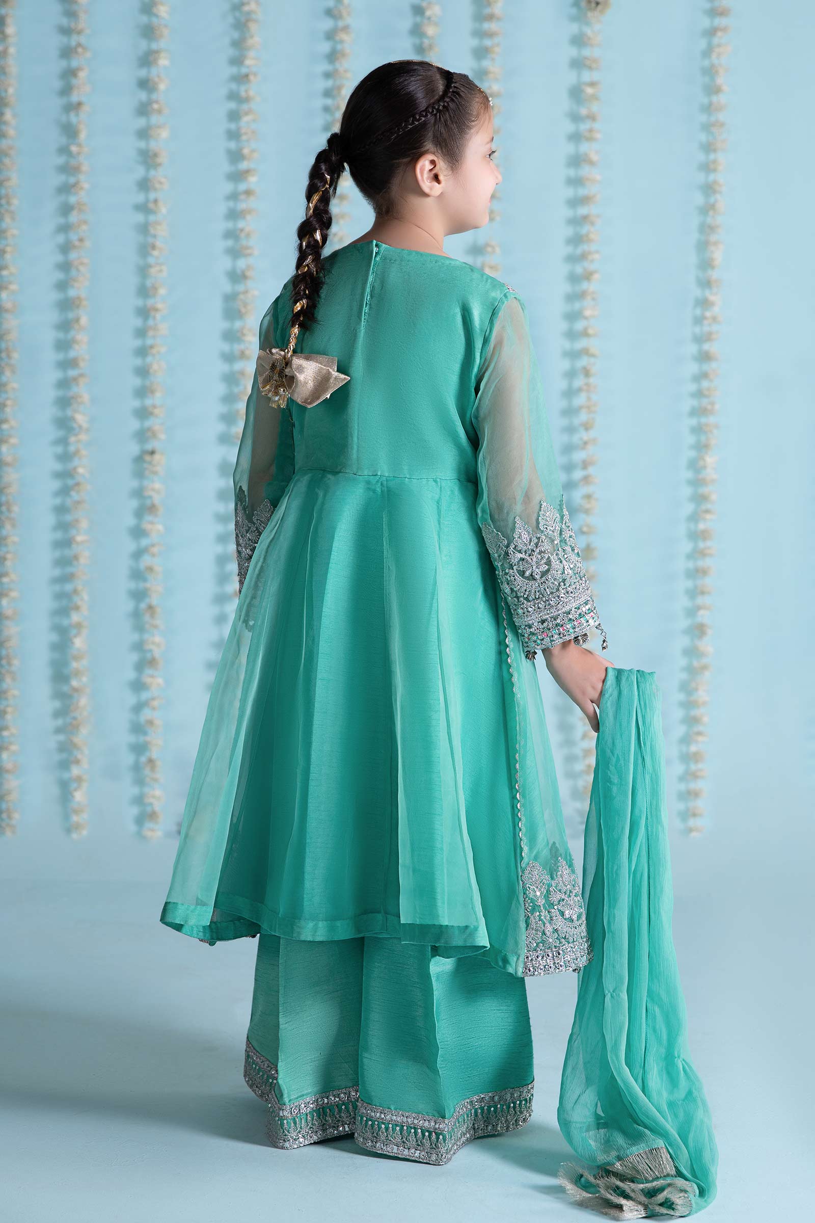 3 Piece Embroidered Organza Suit - Image 6
