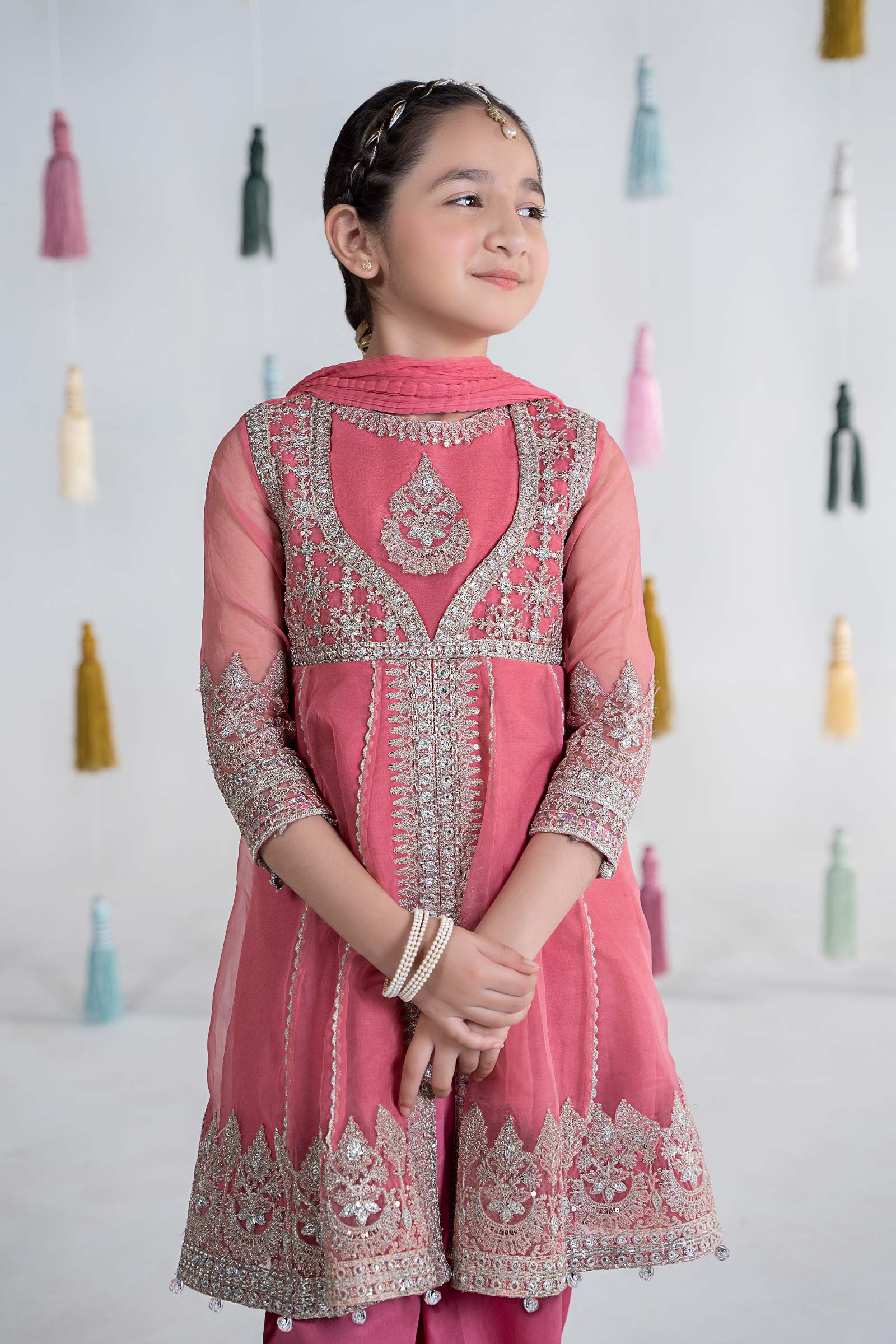3 Piece Embroidered Organza Suit - Image 2