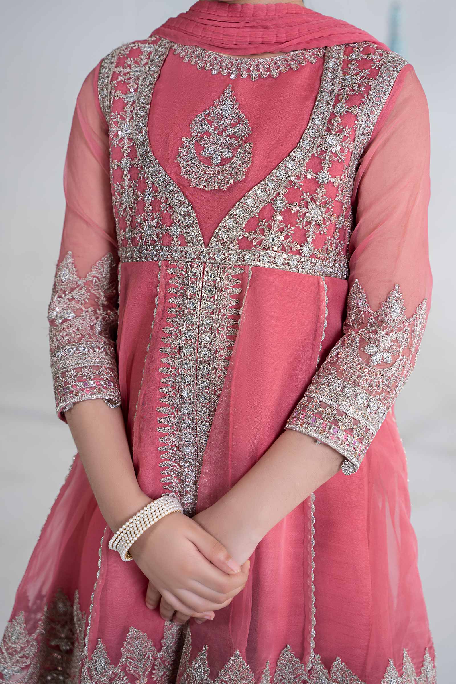 3 Piece Embroidered Organza Suit - Image 4