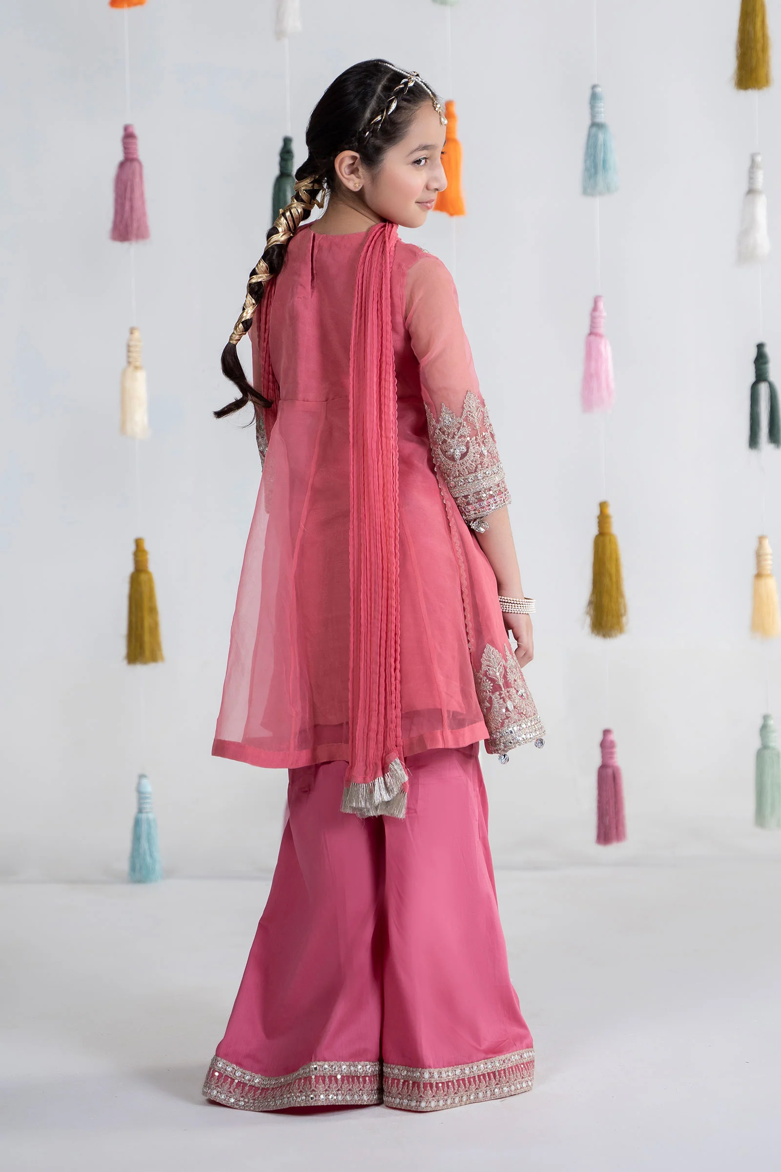 3 Piece Embroidered Organza Suit - Image 6