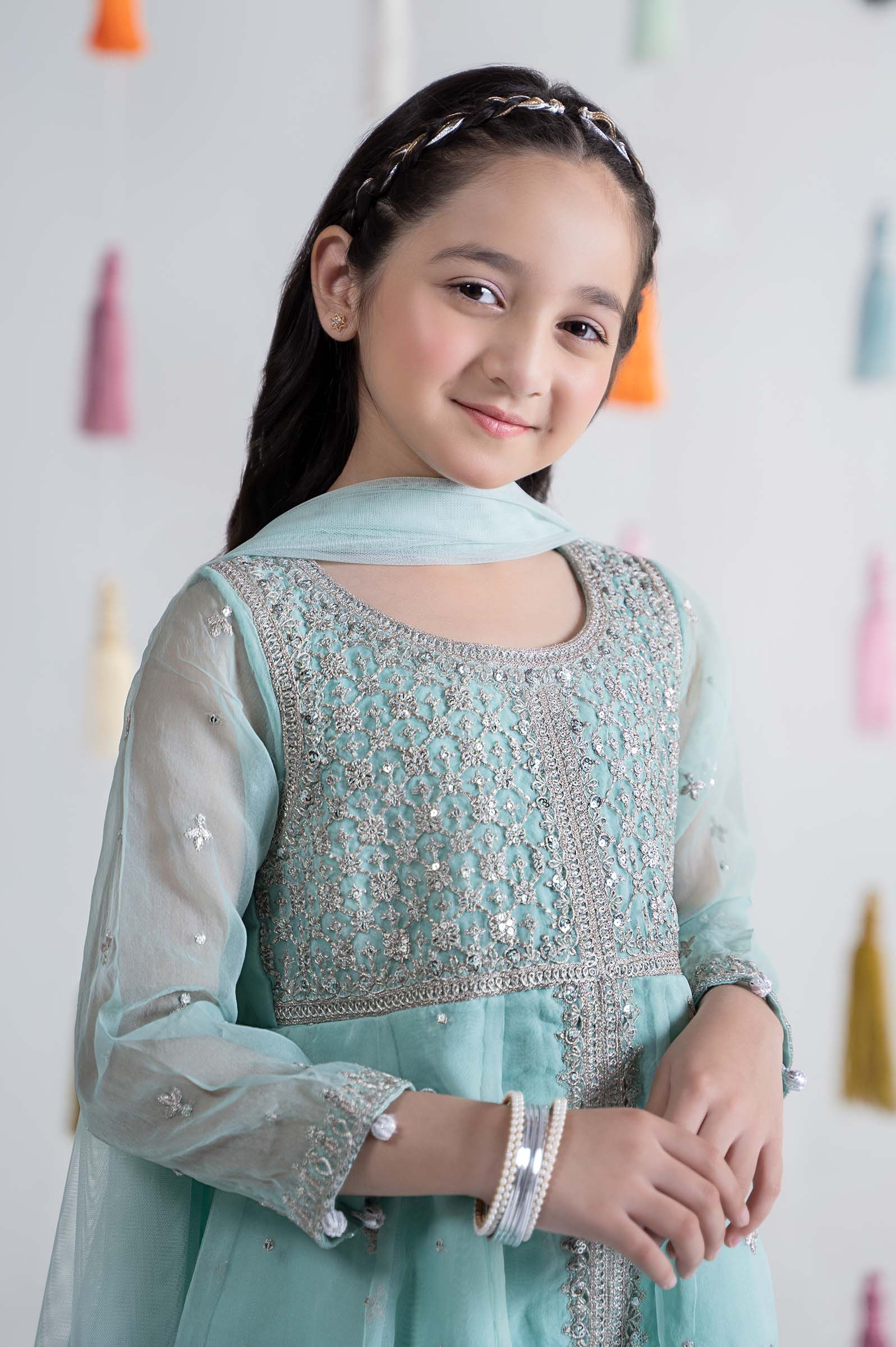 3 Piece Embroidered Organza Suit - Image 4