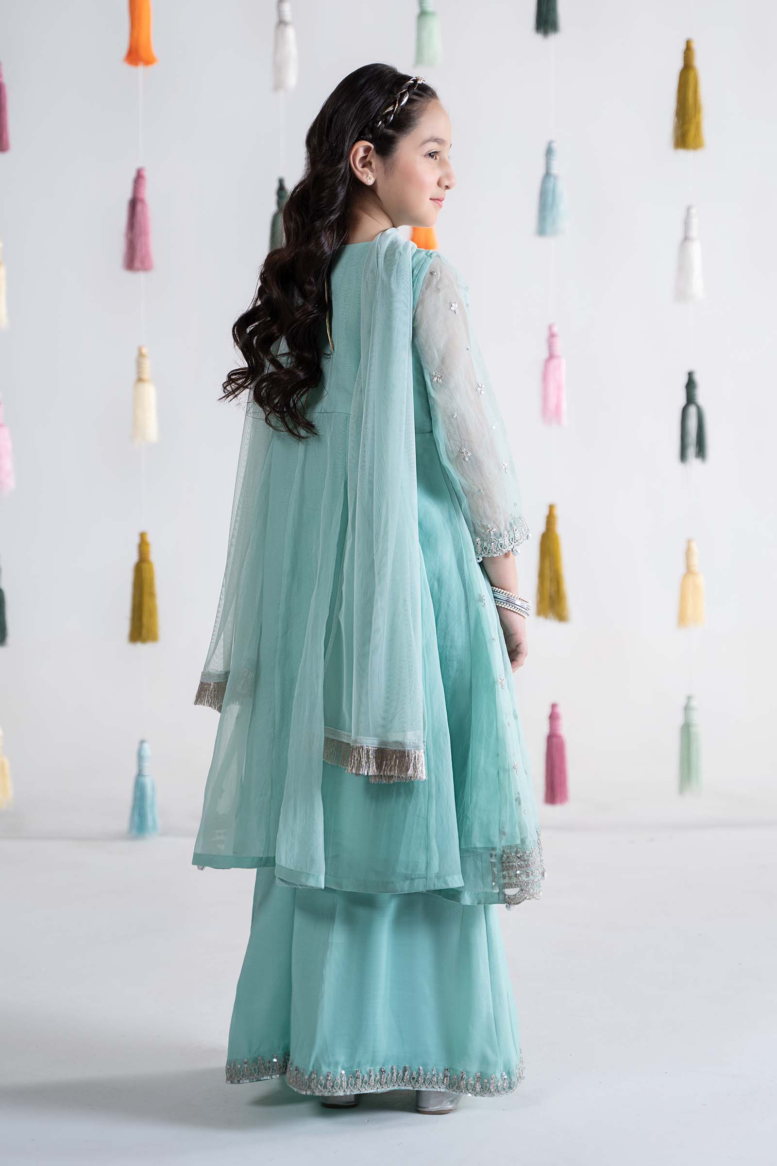 3 Piece Embroidered Organza Suit - Image 8