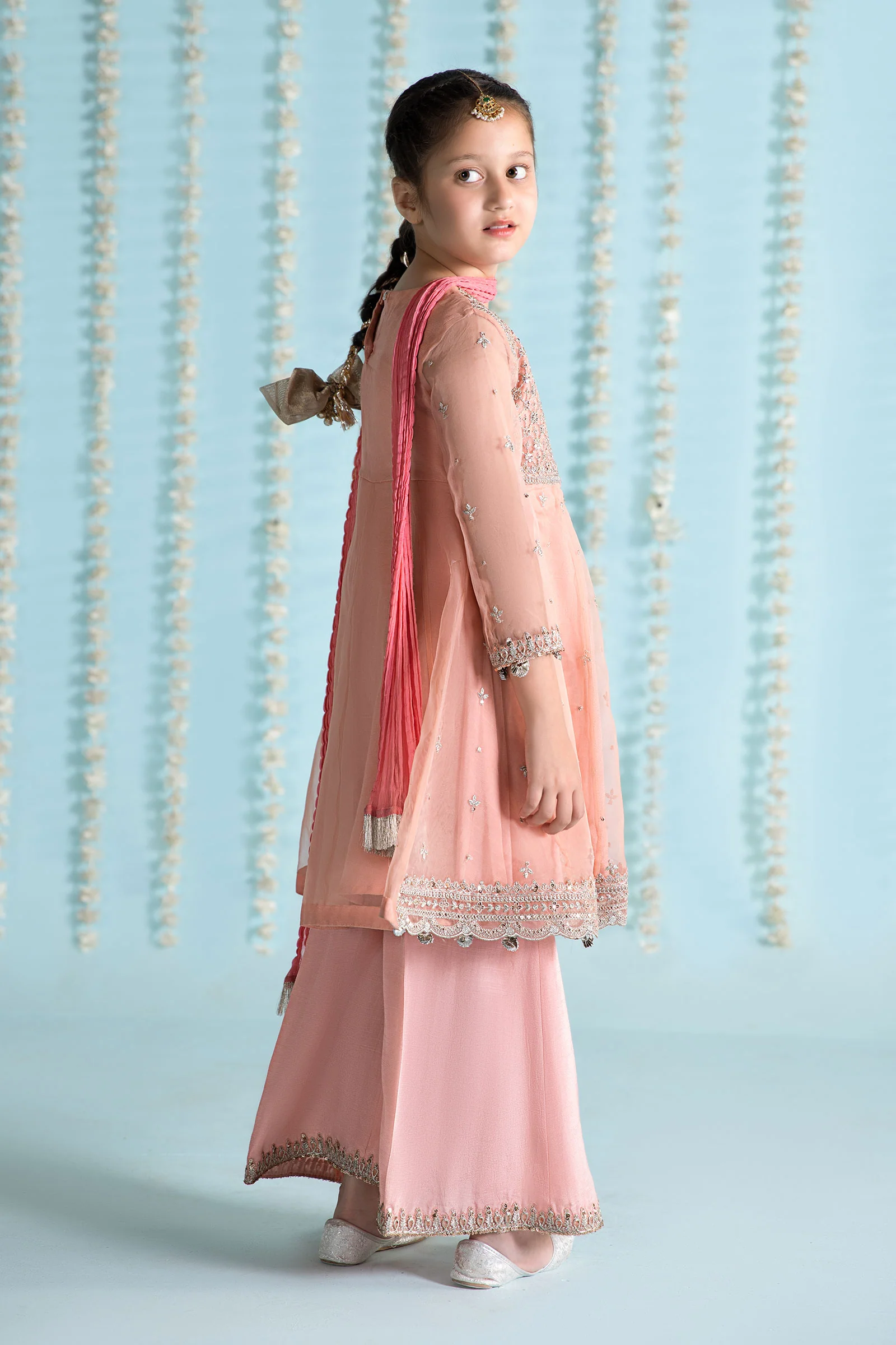 3 Piece Embroidered Organza Suit - Image 6